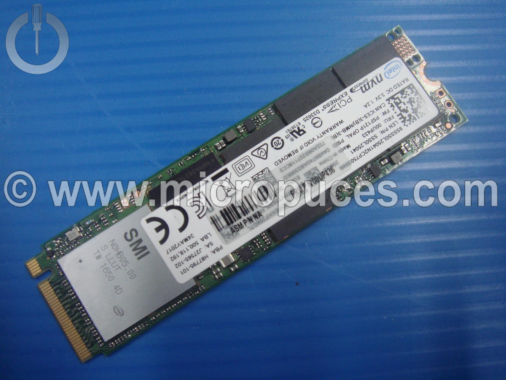00UP433 256GB PCIe NVMe SSD M.2 2280 MODULE pour LENOVO E570