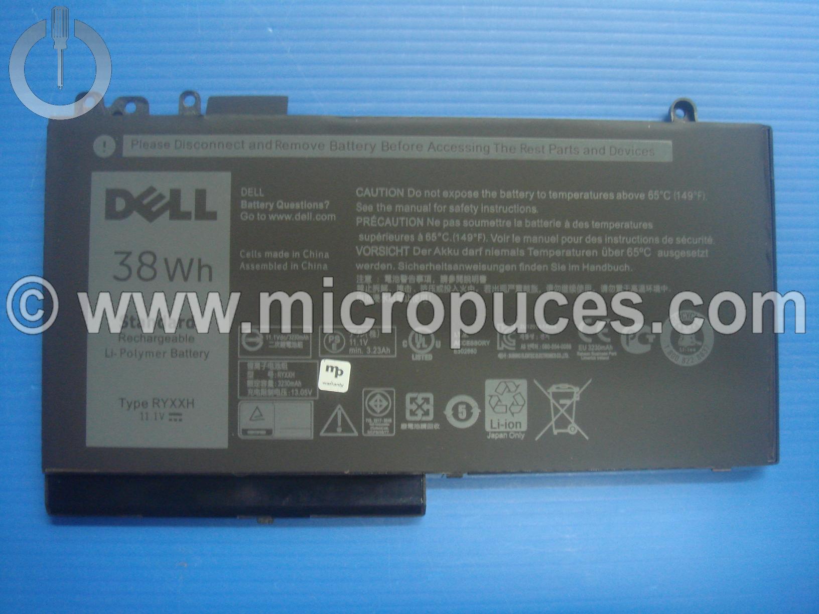 Batterie d'origine DELL RYXXH pour E5250 E5450 E5550