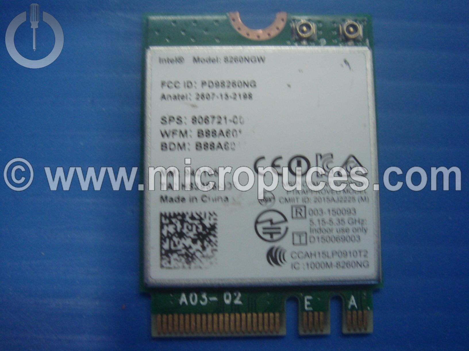 Carte WIFI Intel 8260NGW