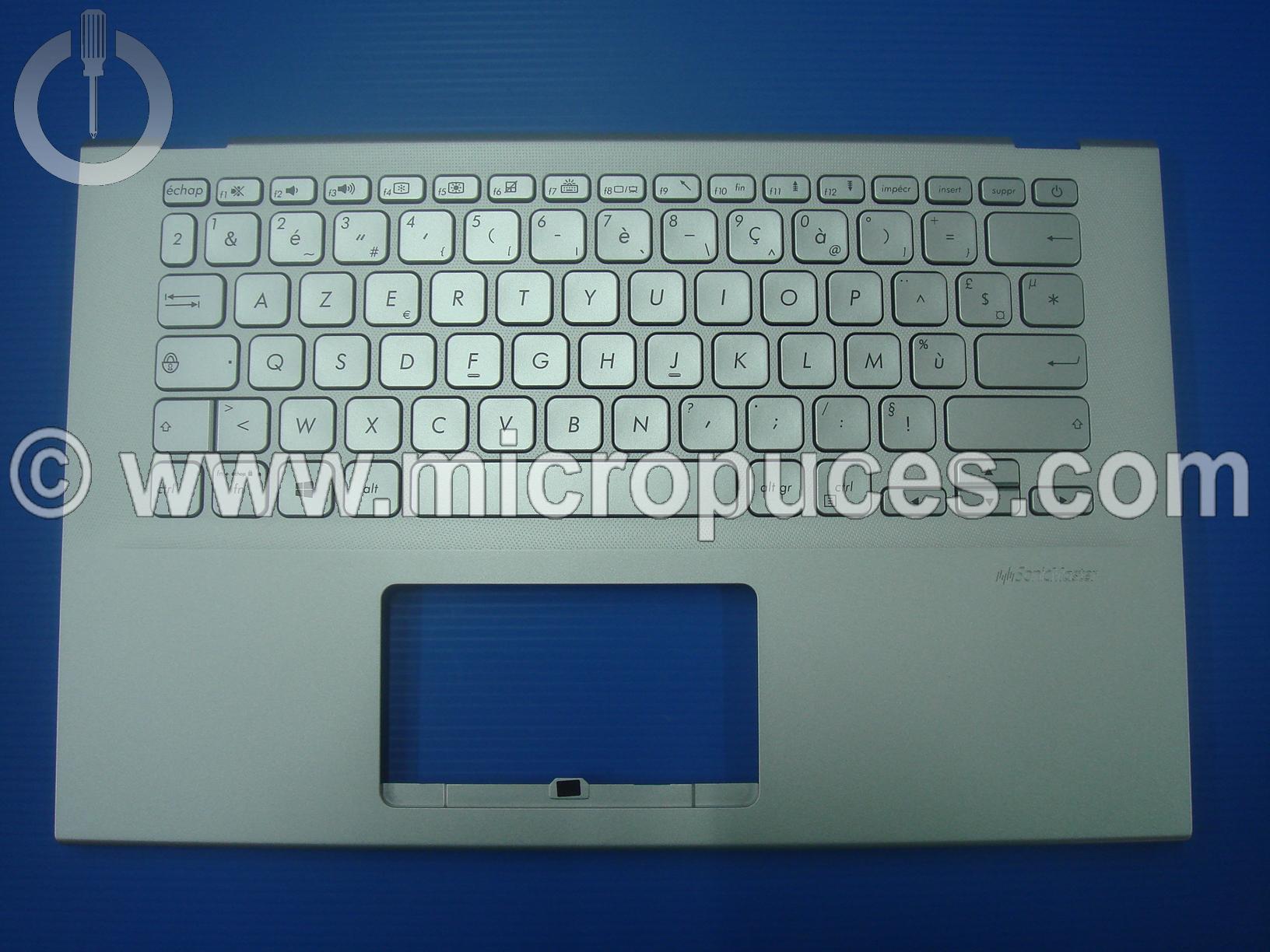 Clavier AZERTY + plasturgie grise pour ASUS X412D avec rtroclairage