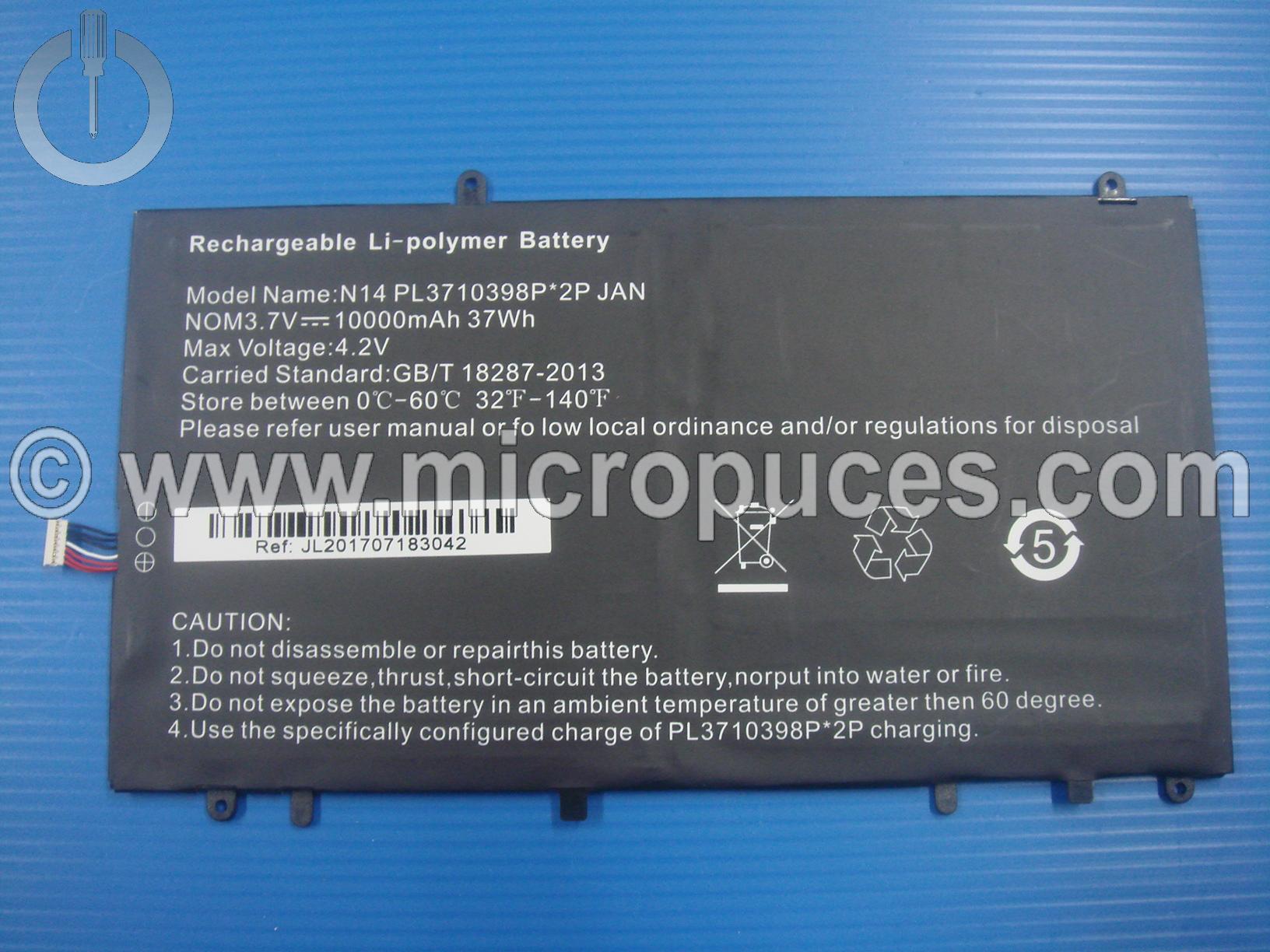 Batterie d'origine N14 PL3710398P 2P 7 fils