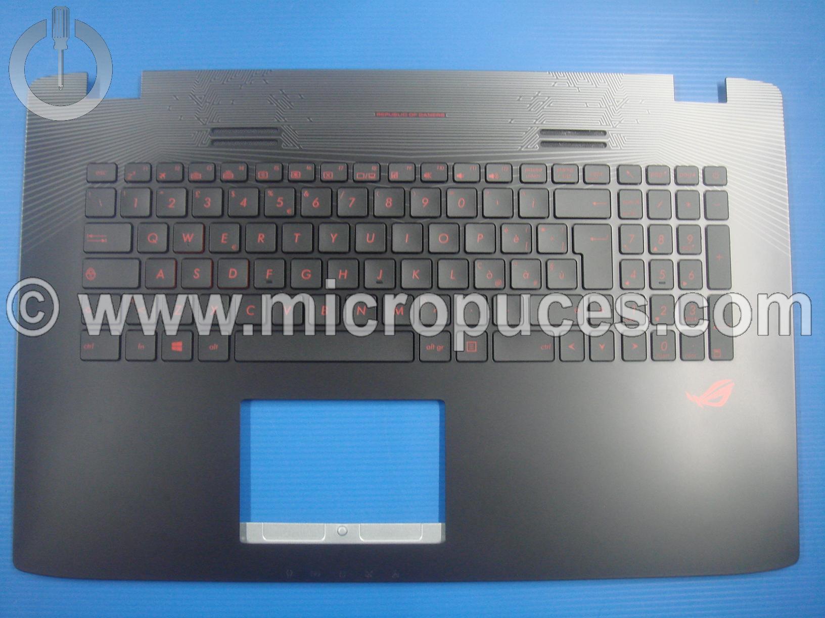 Clavier QWERTY + Plasturgie du dessus pour ASUS GL752 (vinyle)