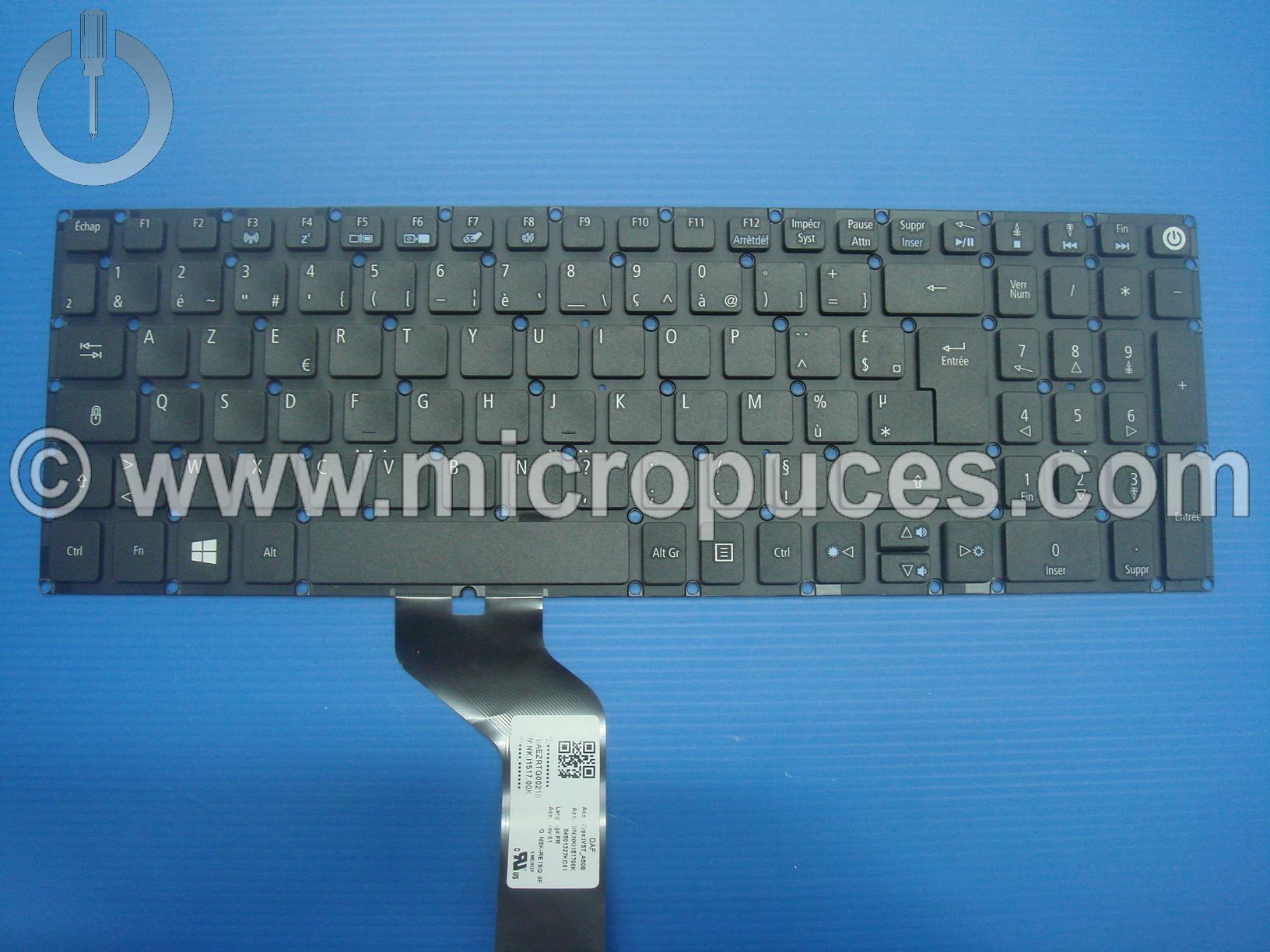 clavier AZERTY NON rtro clair pour ACER Aspire A515-51