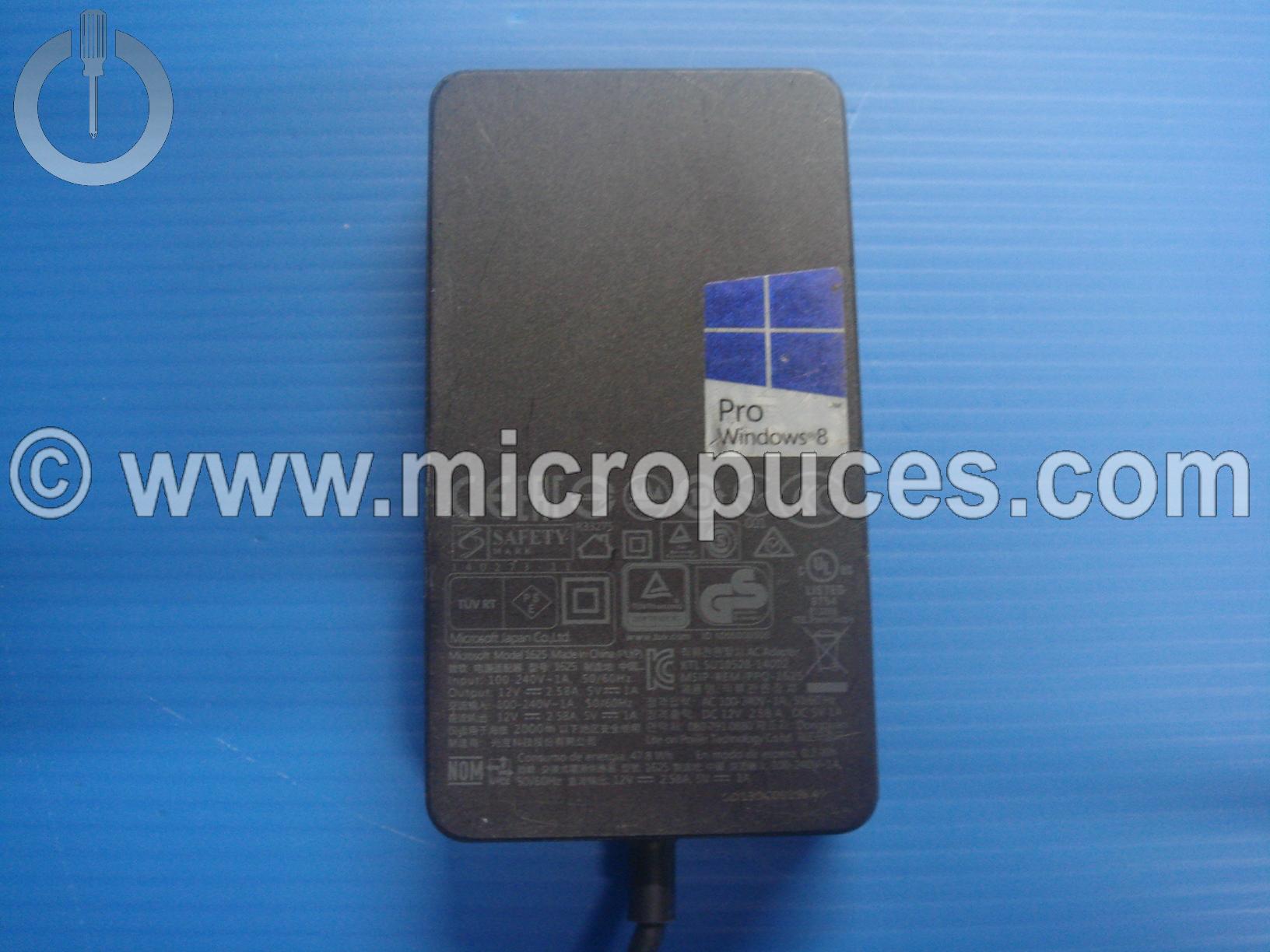 Chargeur d'origine 12V 2.58A pour Surface Pro 3 et Pro 4