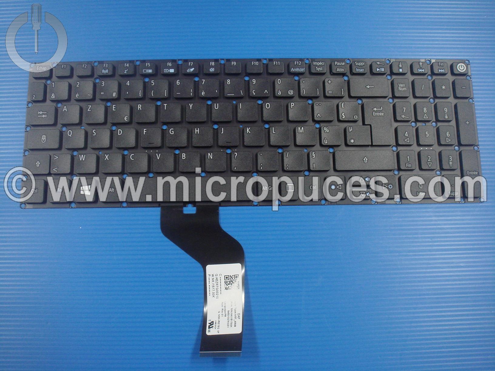 Clavier AZERTY pour ACER Aspire E5-722 E5-772