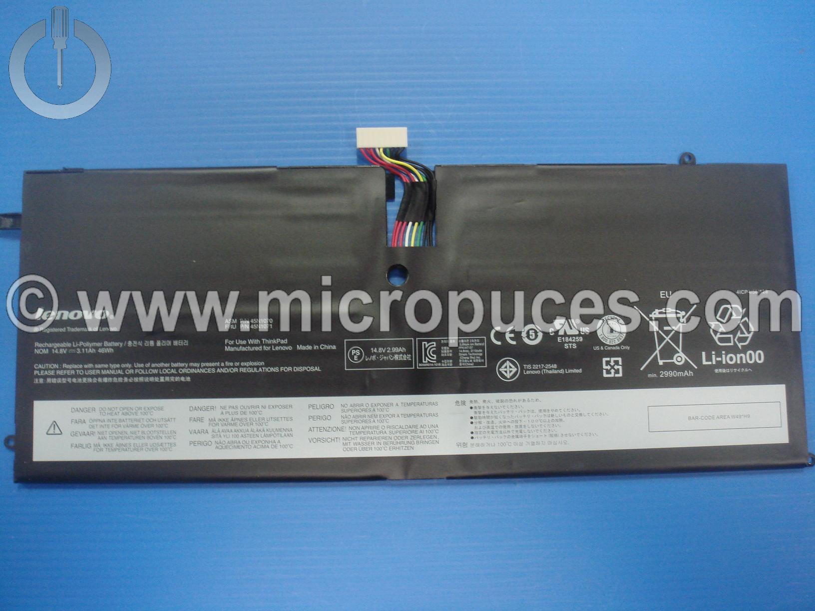 Batterie  pour LENOVO pour Thinkpad X1 Carbon 1re gnration