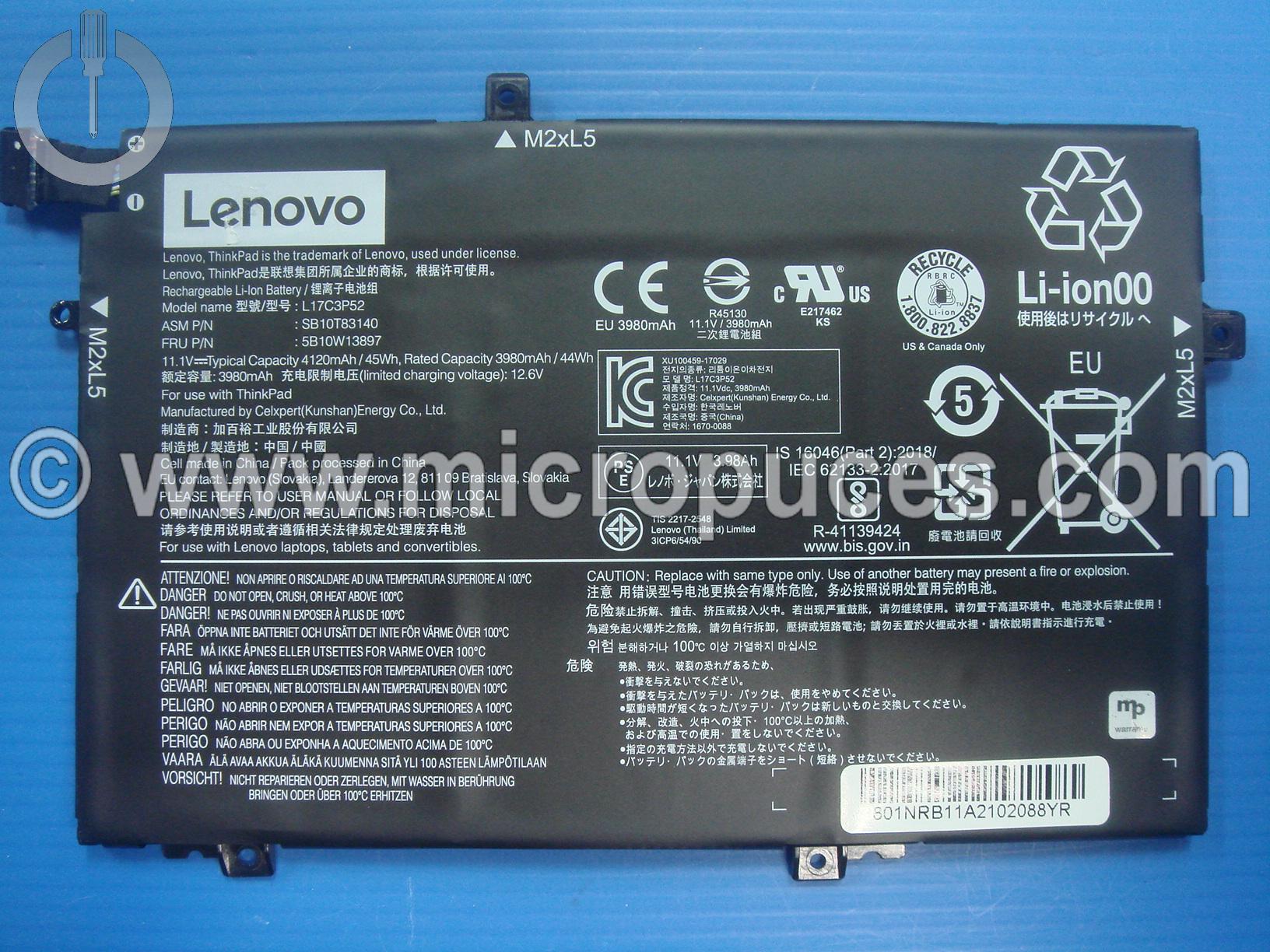 Batterie pour Thinkpad L480 L580