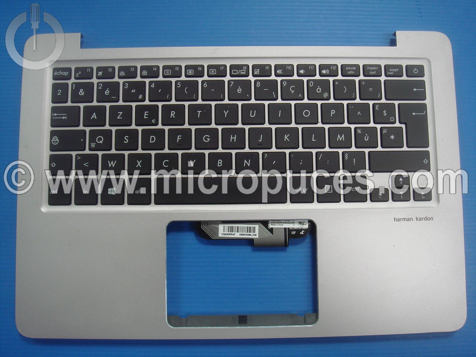 Clavier AZERTY + plasturgie grise pour ASUS UX310U UX410U