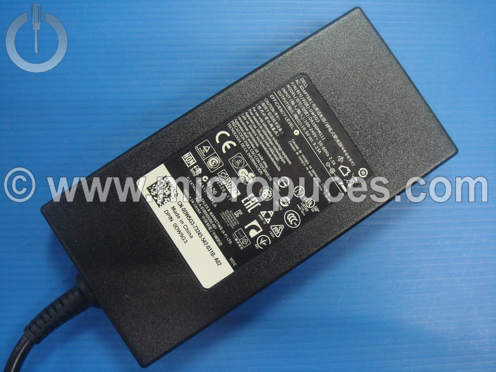 Chargeur Alimentation 19.5V 9,23A pour DELL XPS et Alienware