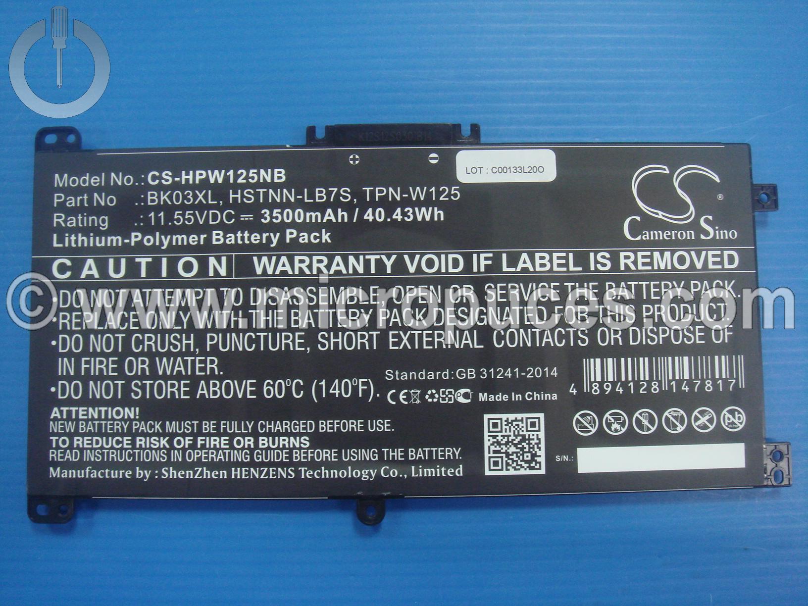 Batterie de remplacement pour HP Pavilion 14-ba