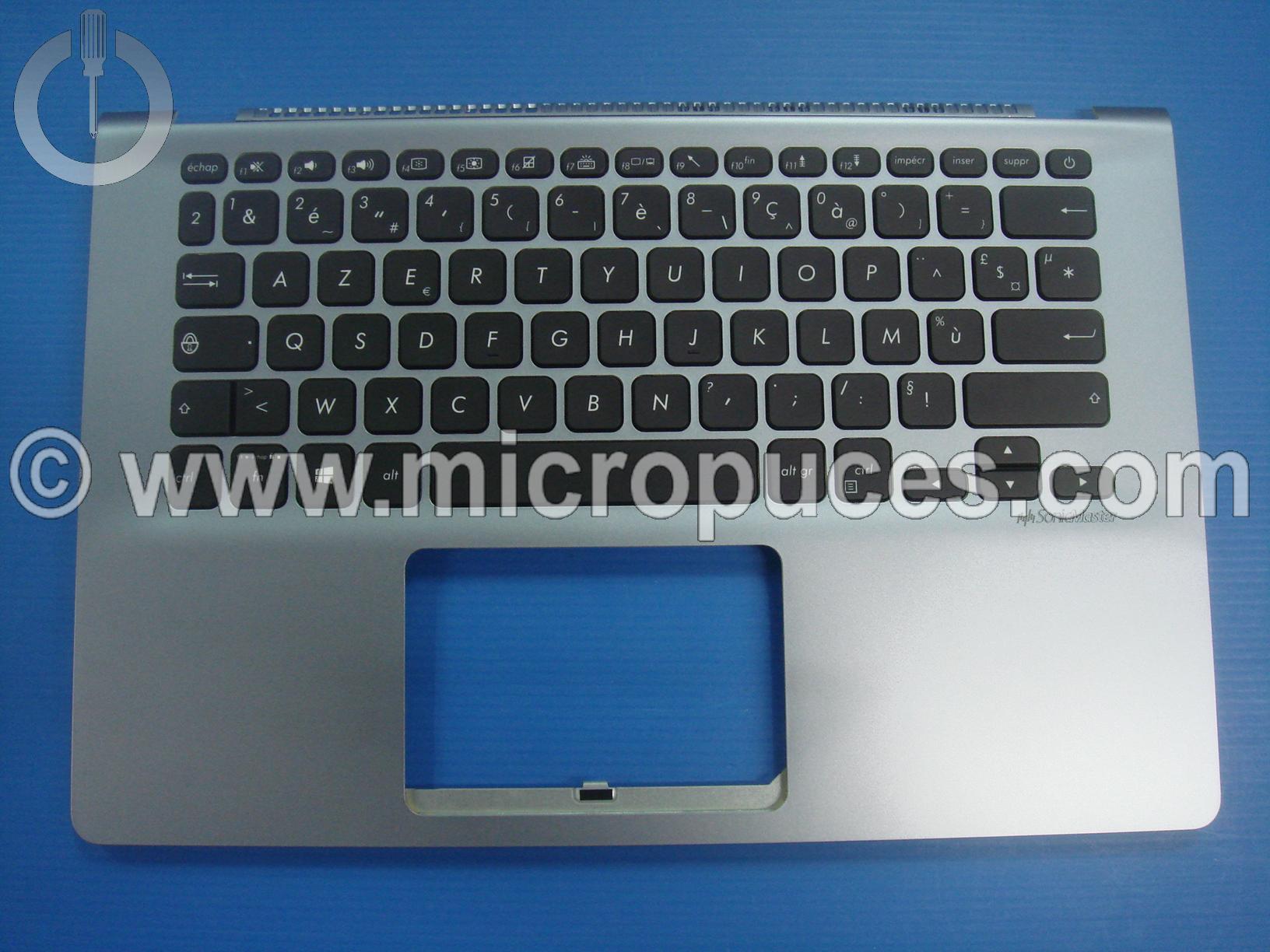 Clavier Noir AZERTY + plasturgie grise - jaune pour ASUS S430 X430 avec rétroéclairage