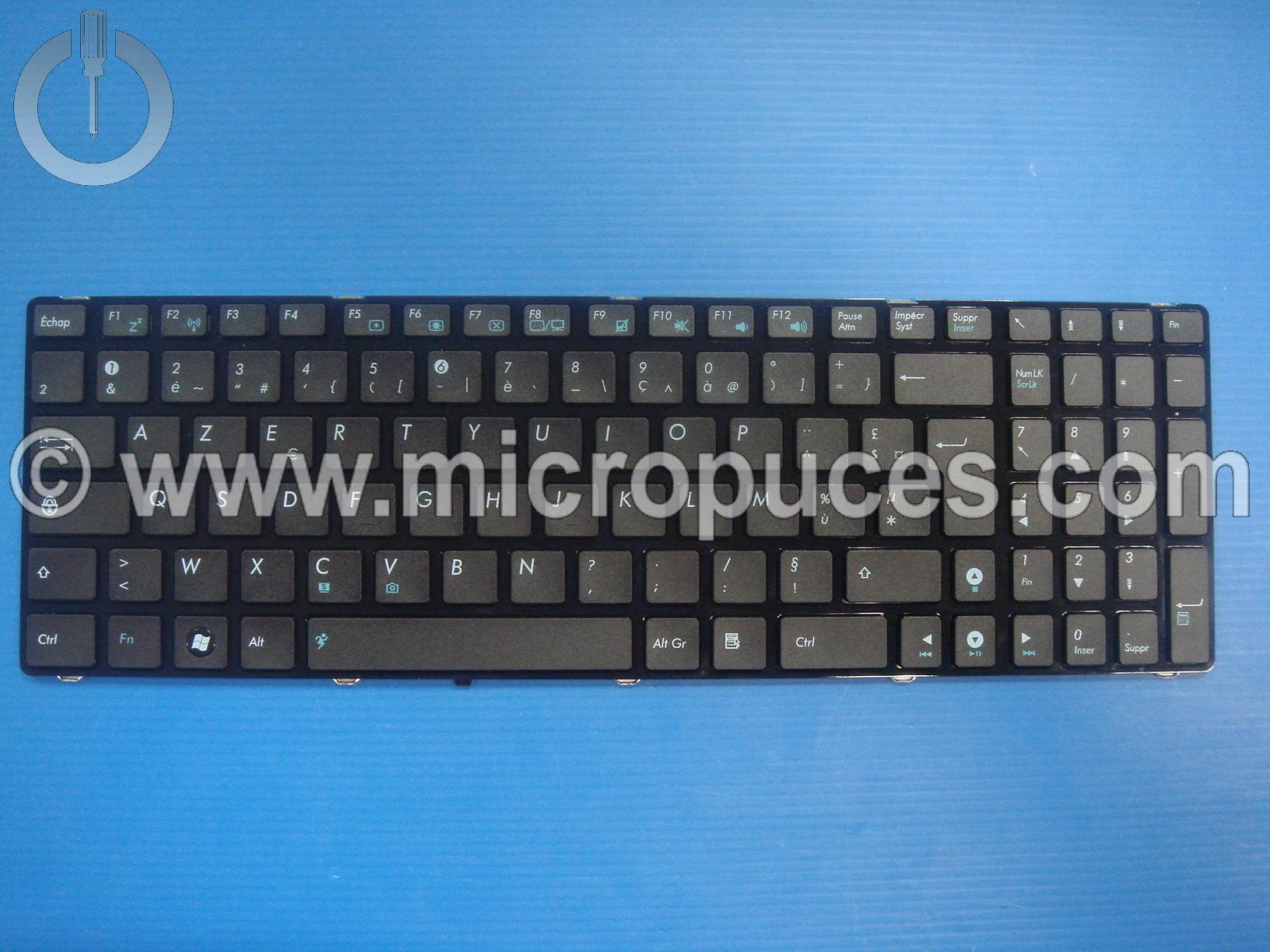 Clavier AZERTY pour ASUS N61 G51 G60 X72JR(noir)