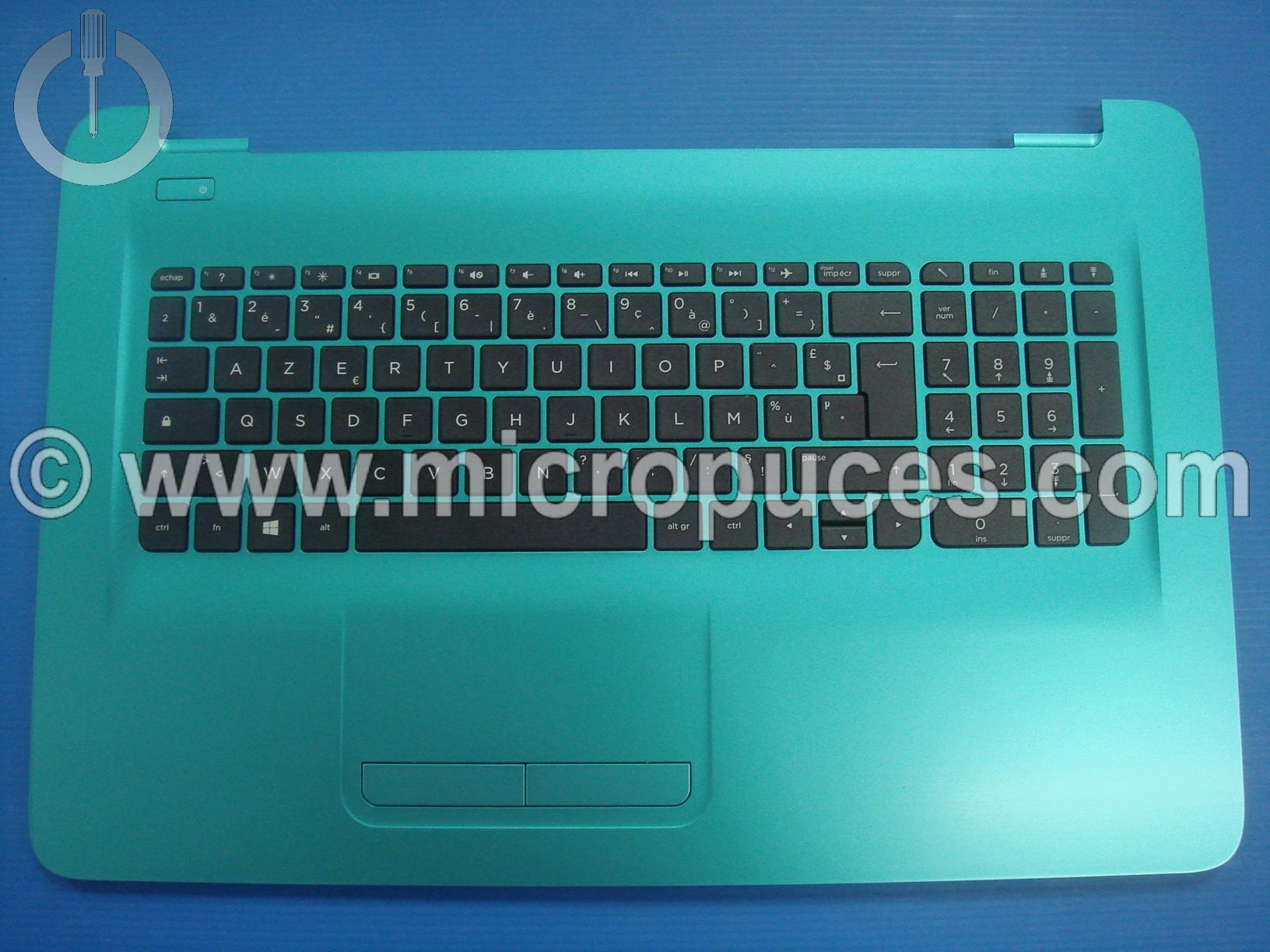 Clavier + plasturgie top cover bleue turquoise pour HP Pavilion 17-x 17-y