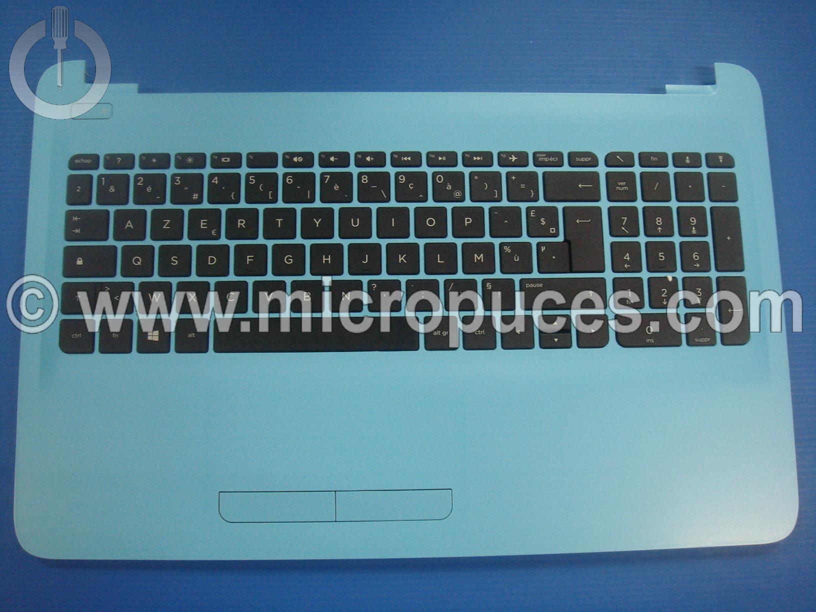 Clavier + top case bleu clair AZERTY pour HP Pavilion 15-a 15-b