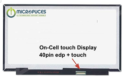Ecran 15,6" 40 pin Slim FHD 1920 x 1080 tactile On-Cell Touch sans oreilles HP