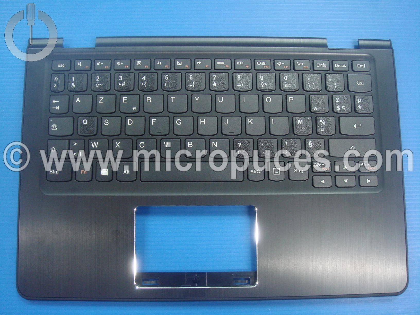 Clavier + plasturgie AZERTY pour LENOVO Yoga 300-11IBY noir ( vinyle )