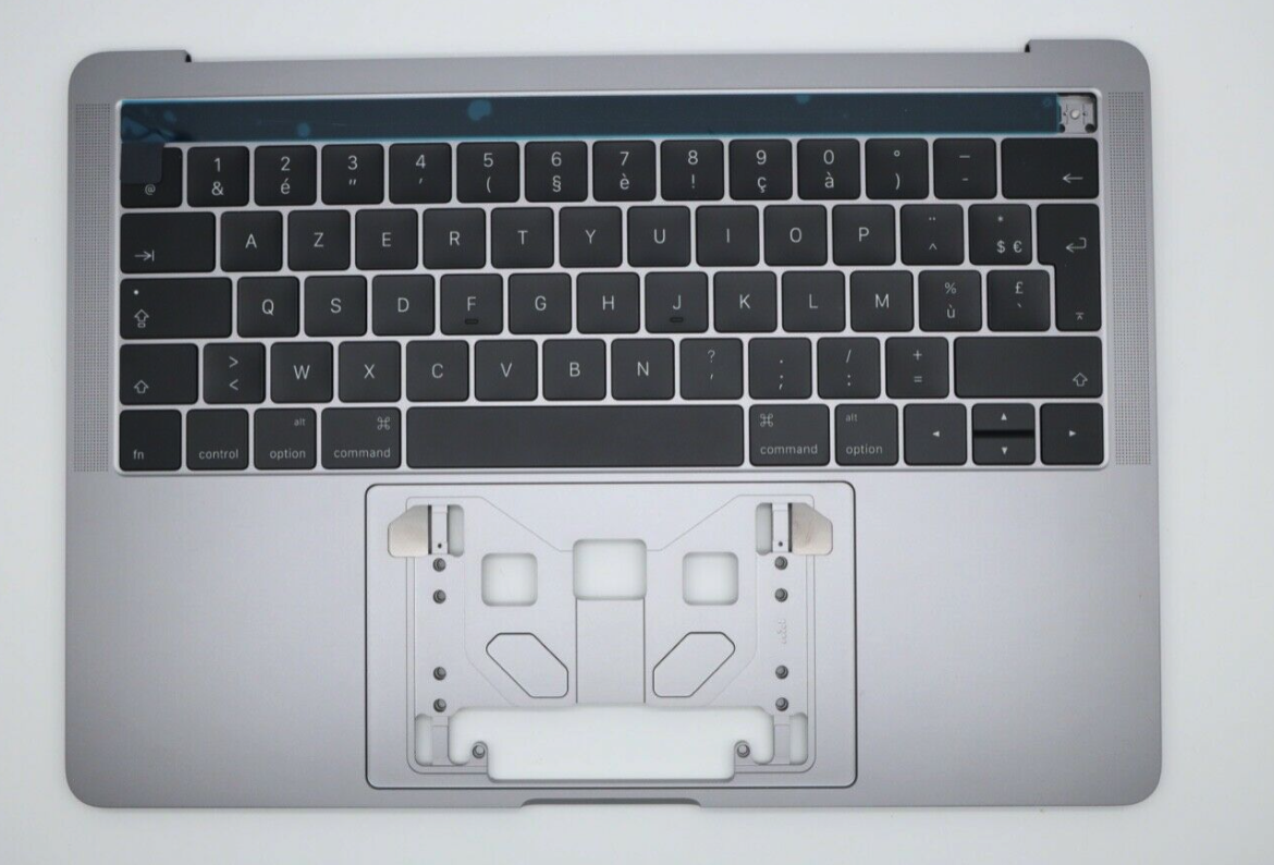 Coque suprieure + clavier AZERTY pour Macbook Pro A1706 gris silver