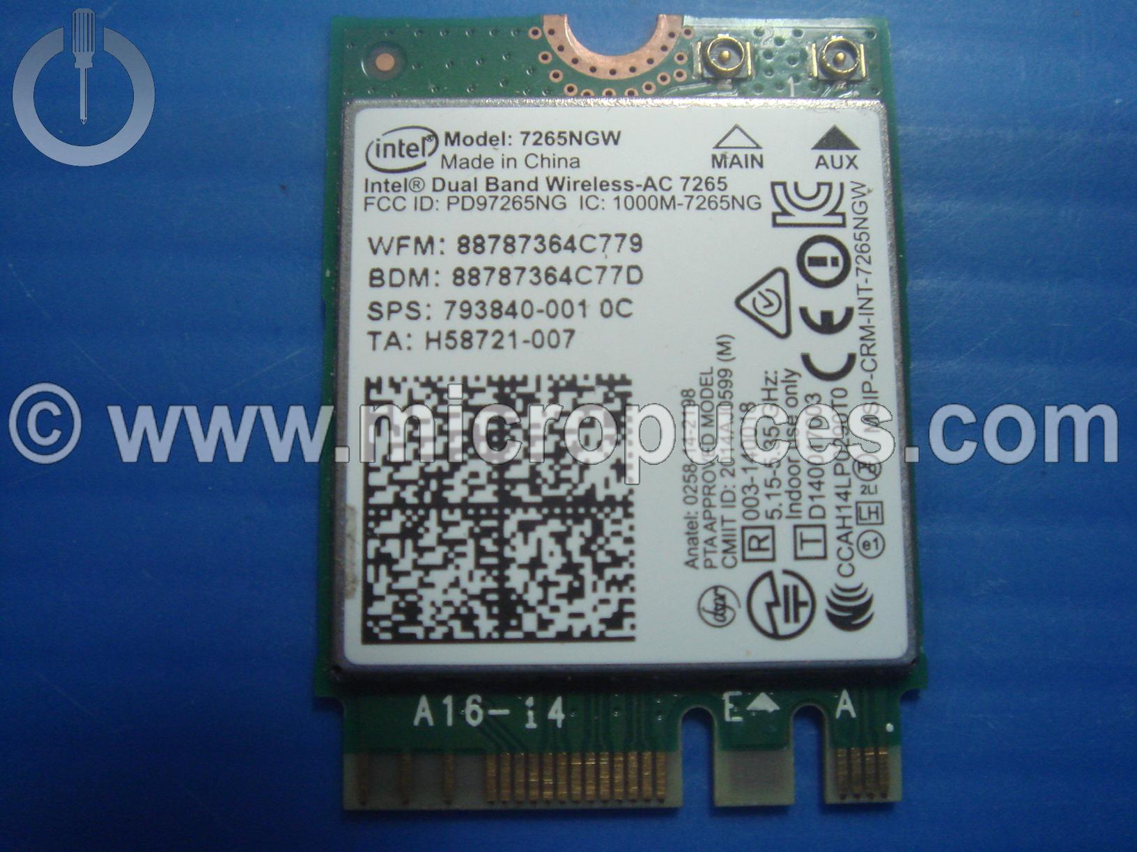 Carte WIFI INTEL 7265NGW