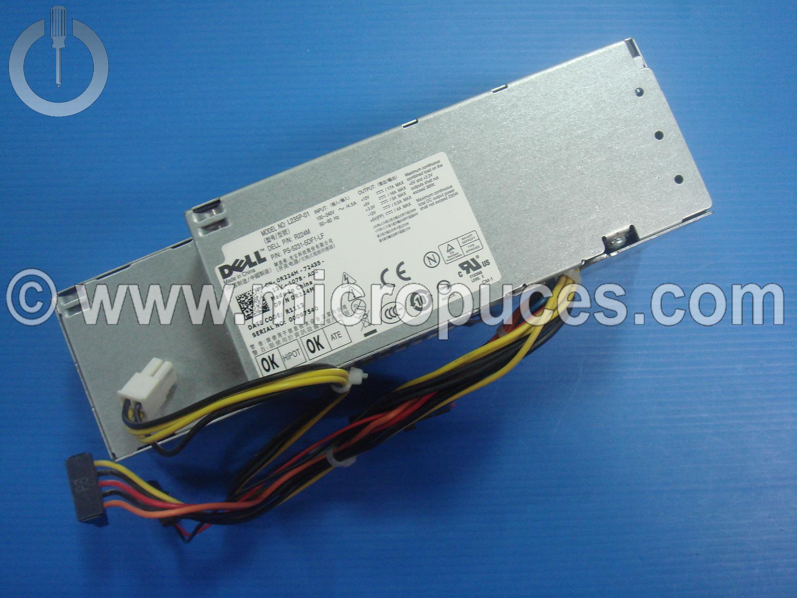 Alimentation d'origine 235W pour DELL Optiplex 760 780 960 980 SLIM