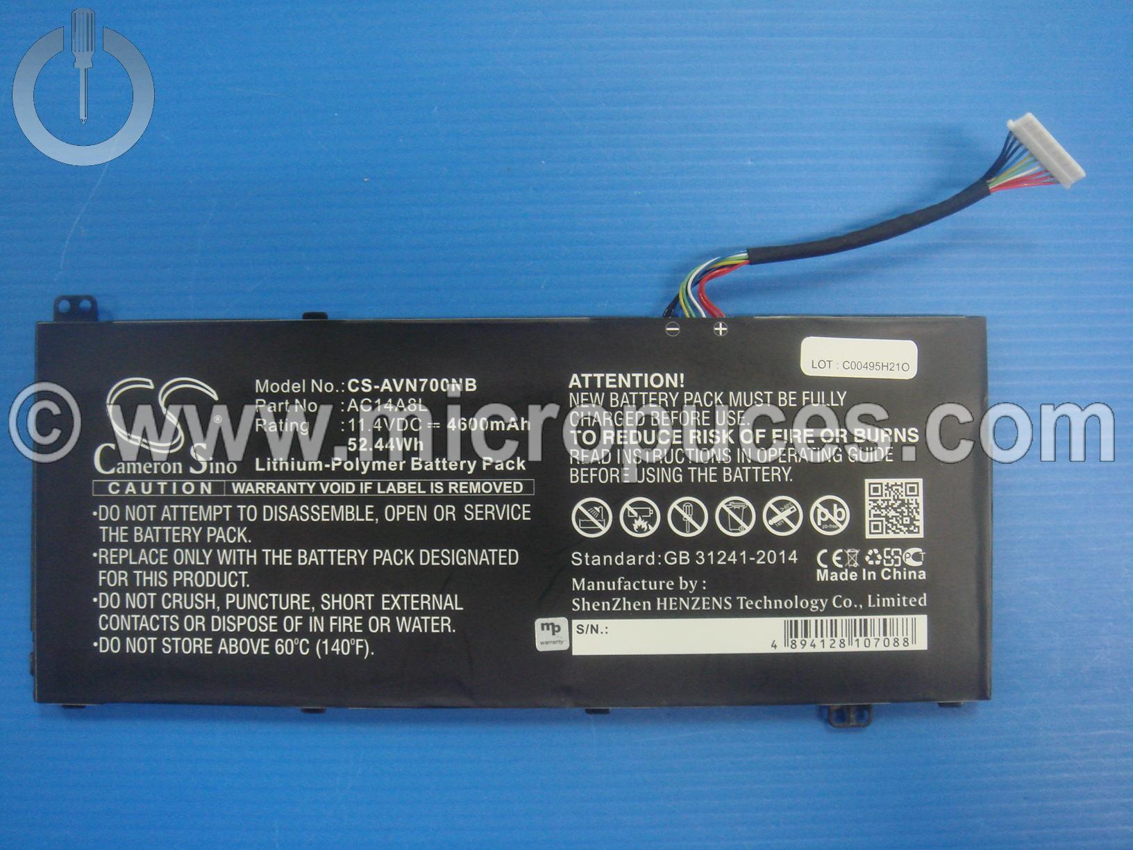 Batterie AC14A8L pour ACER VN7-791G