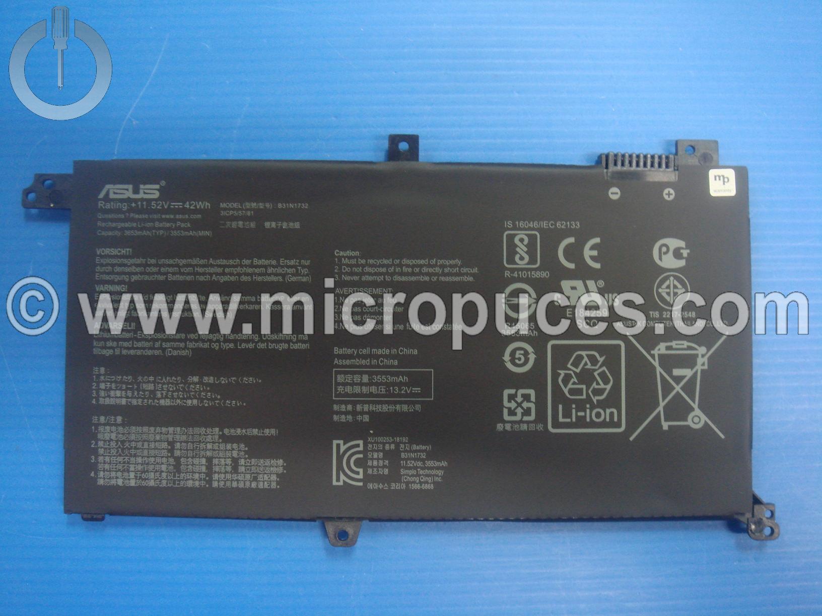 Batterie d'origine ASUS B31N1732