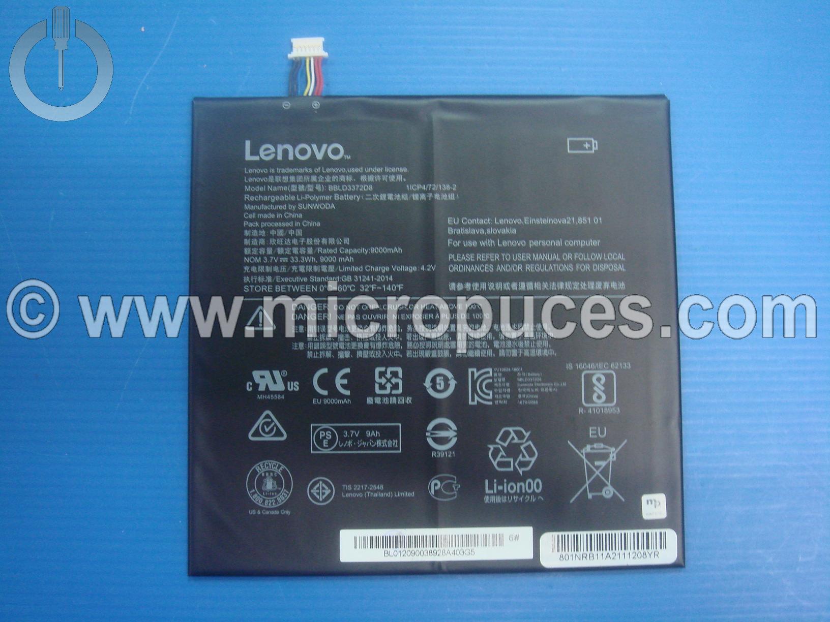 Batterie d'origine pour LENOVO Miix 320-10ICR