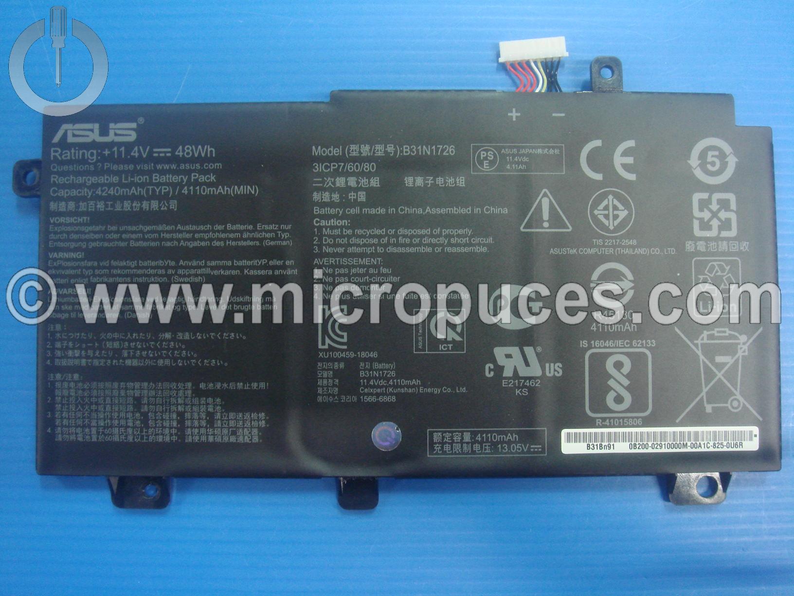 Batterie interne pour ASUS FX504