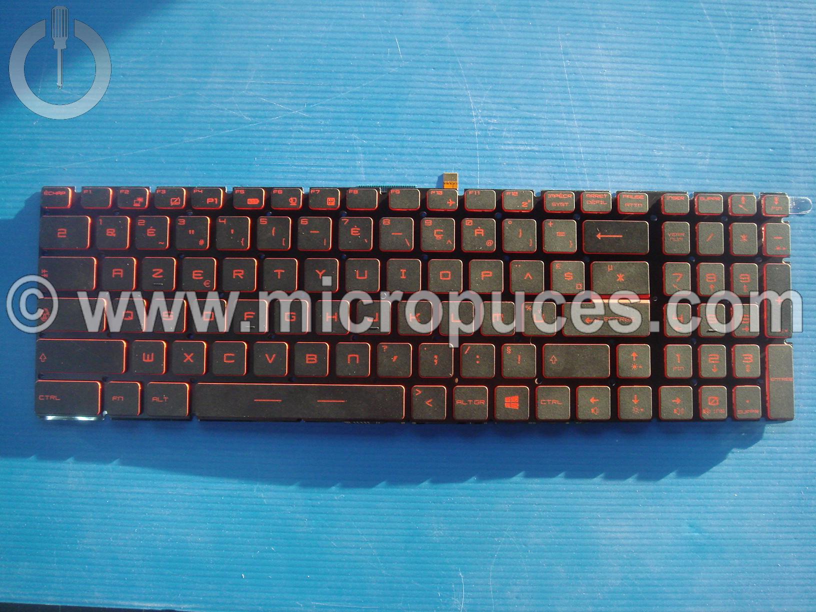 Clavier d'origine rtro-clair RGB pour MSI ( lettres rouges )