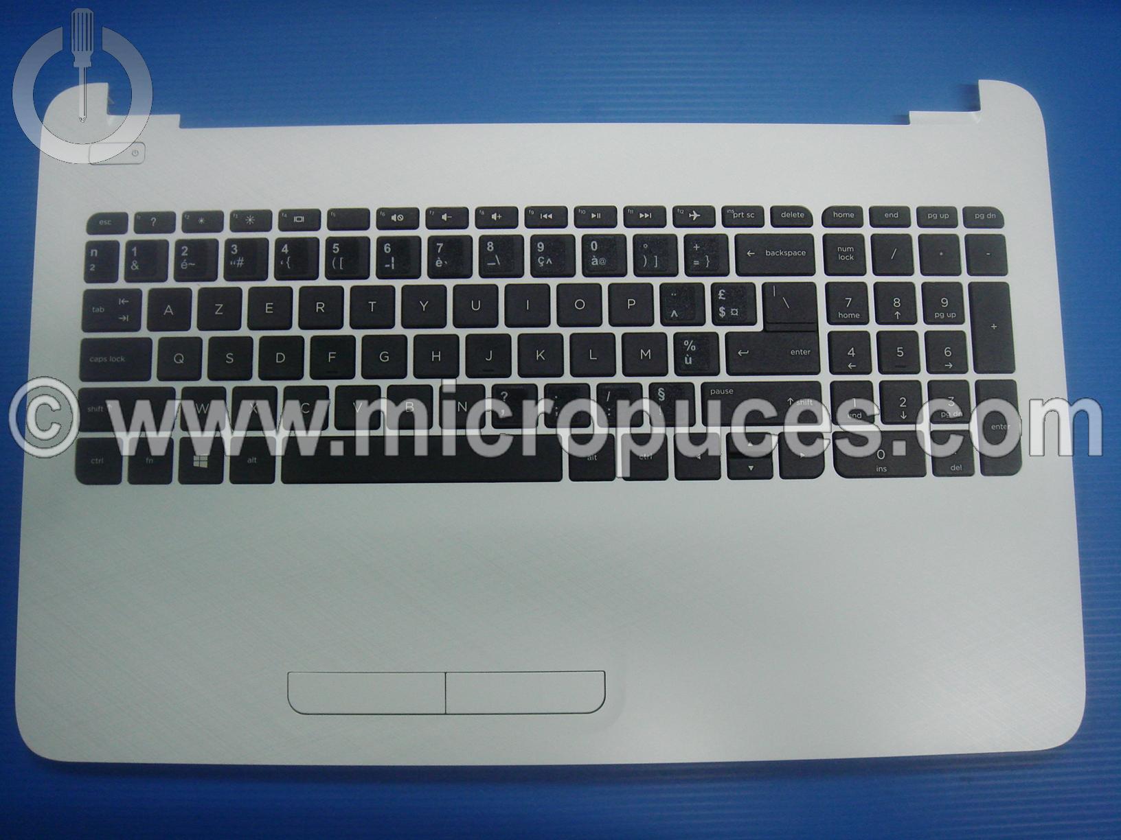 Clavier + plasturgie de dessu blanc pour HP Pavilion 15-a 15-b ( Vinyle )