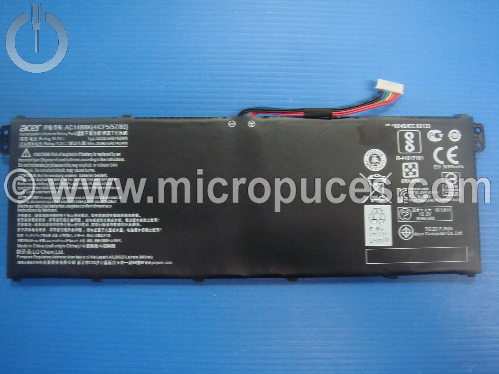 Batterie de remplacement 15.2v pour ACER