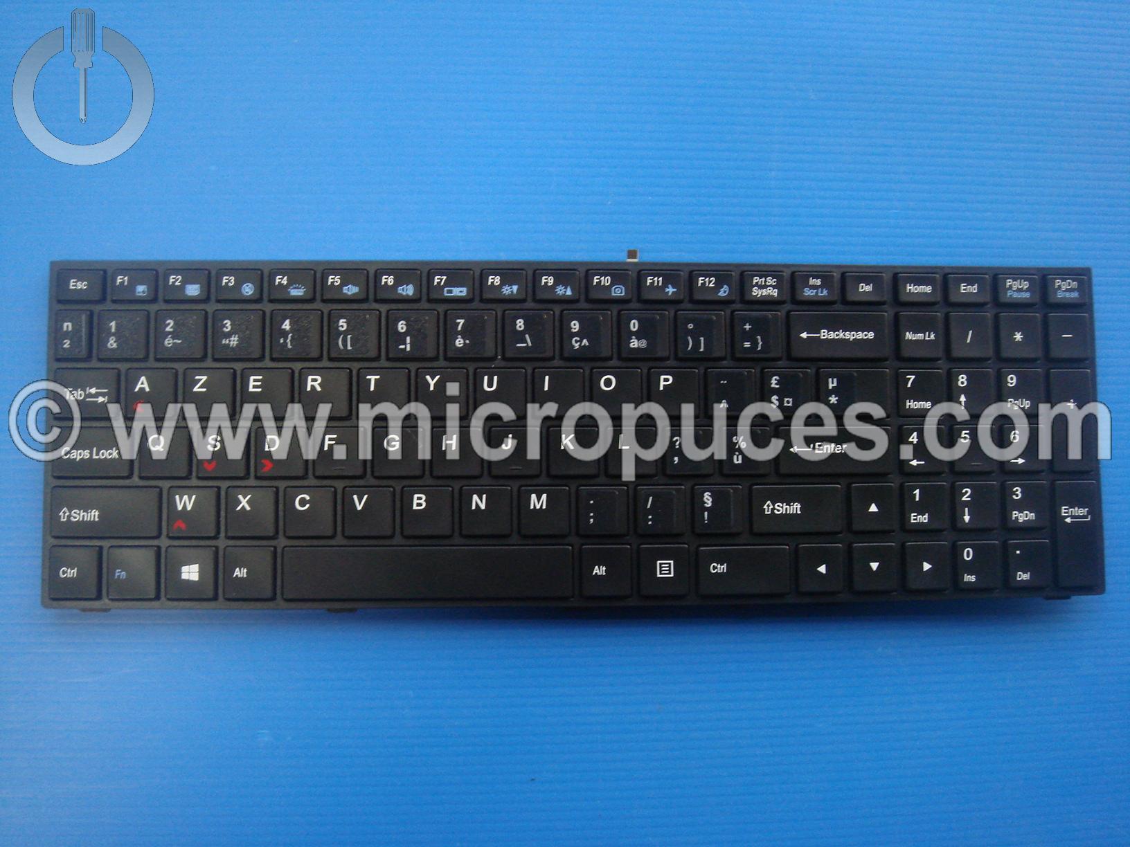 Clavier AZERTY CLEVO P650 N 150 pour Terra Mobile 1549 ou LDLC