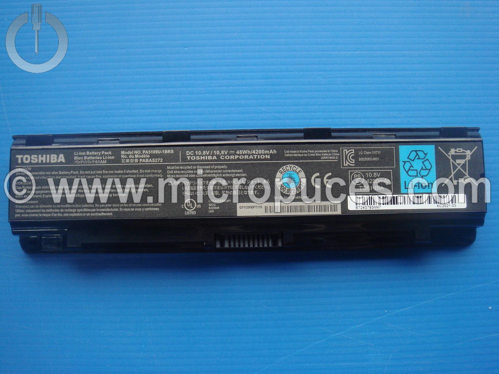 Batterie d'origine TOSHIBA PA5109U-1BRS