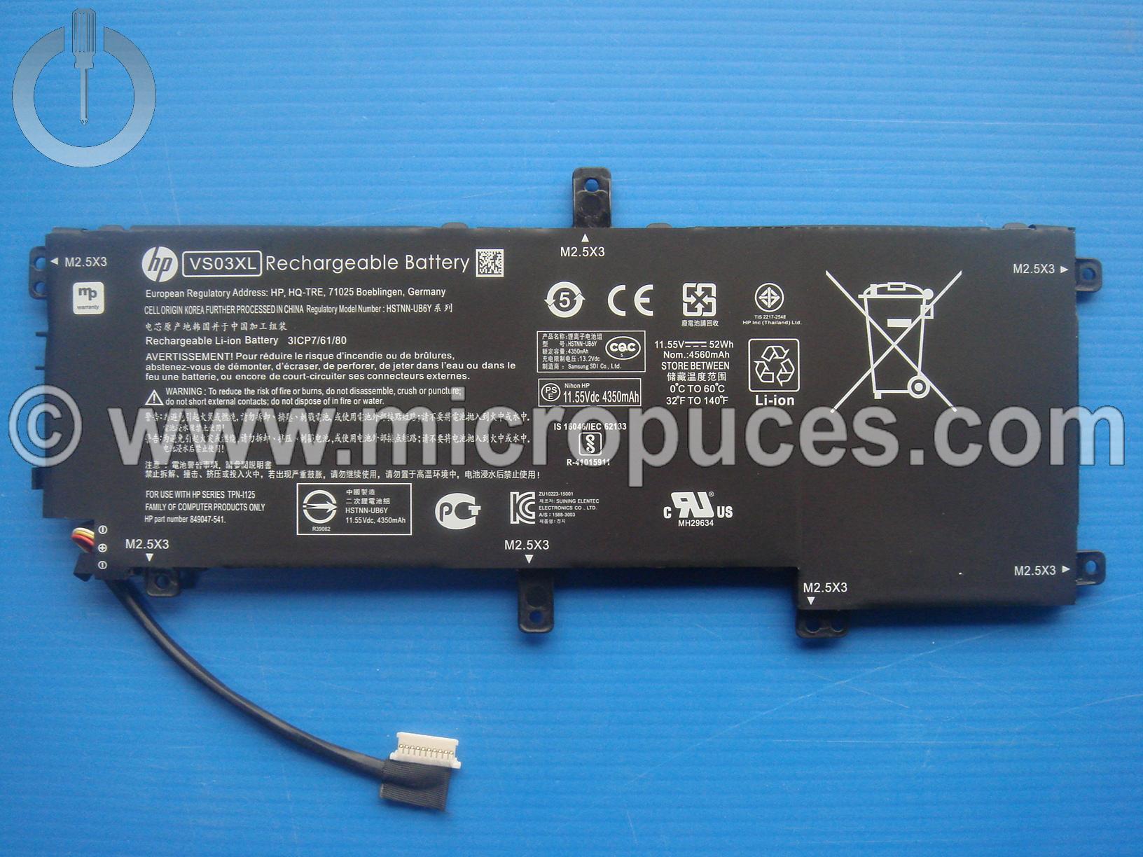 Batterie NEUVE d'origine pour HP Pavilion 15-as