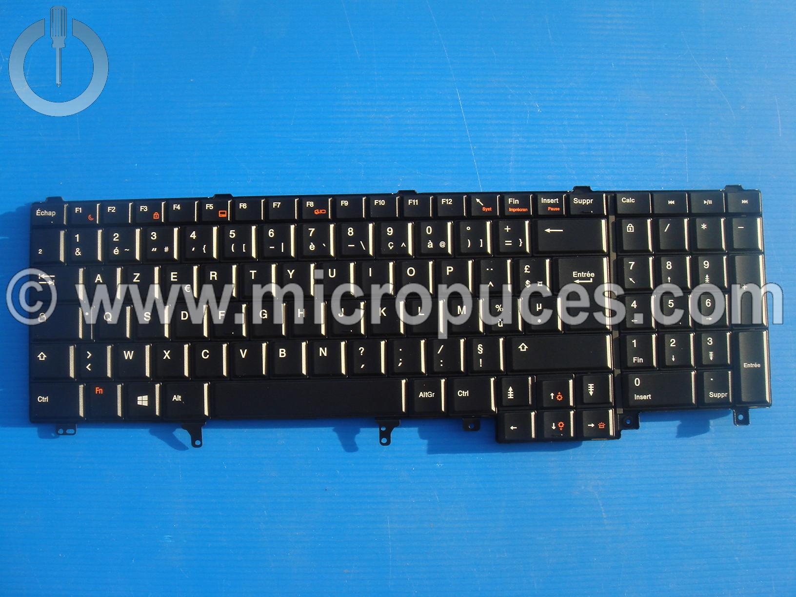 Clavier AZERTY pour DELL Latitude E6520 (rétroéclairé)