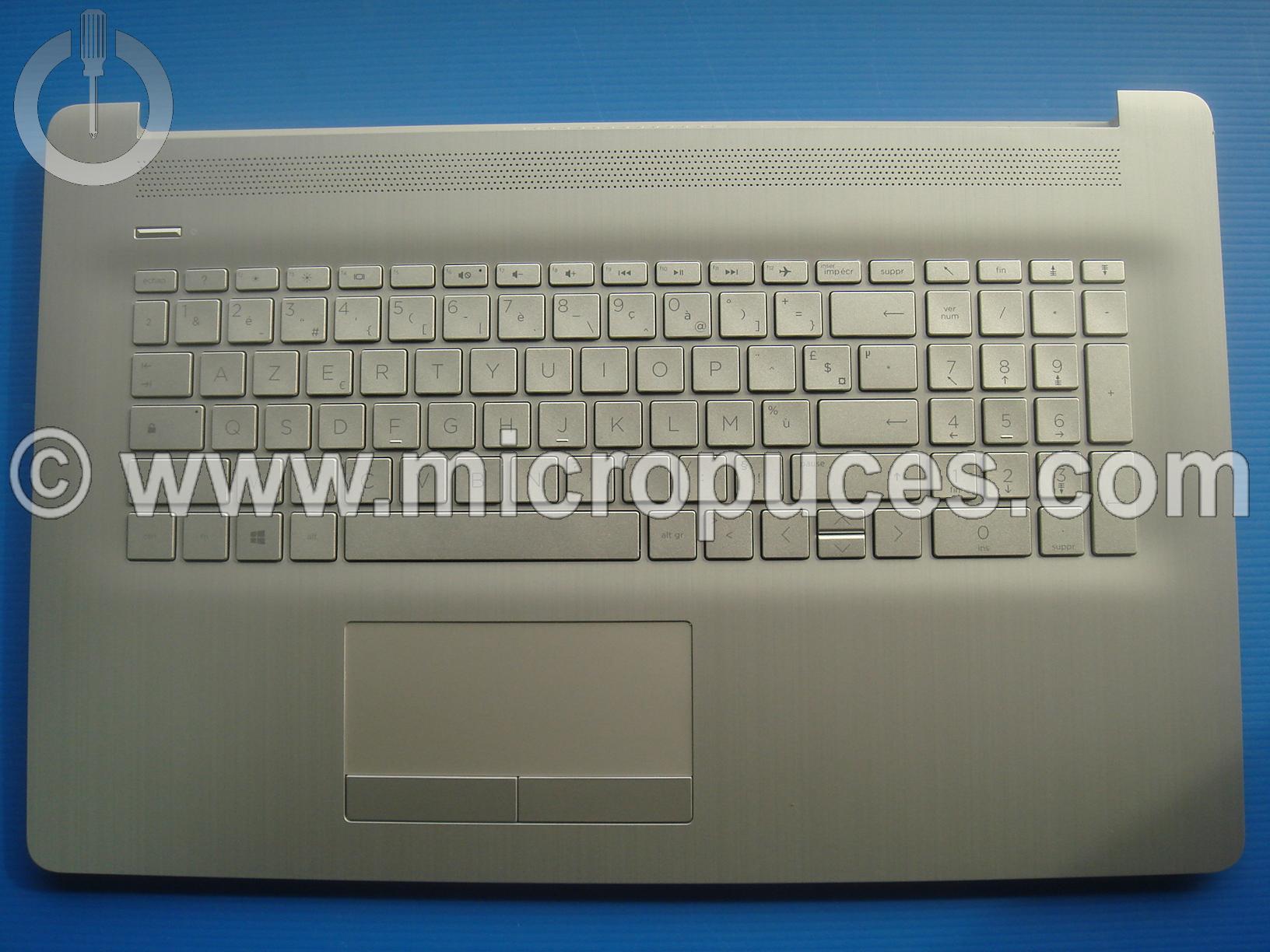Clavier + plasturgie du dessus silver pour HP Pavilion 17-bs 17-ak