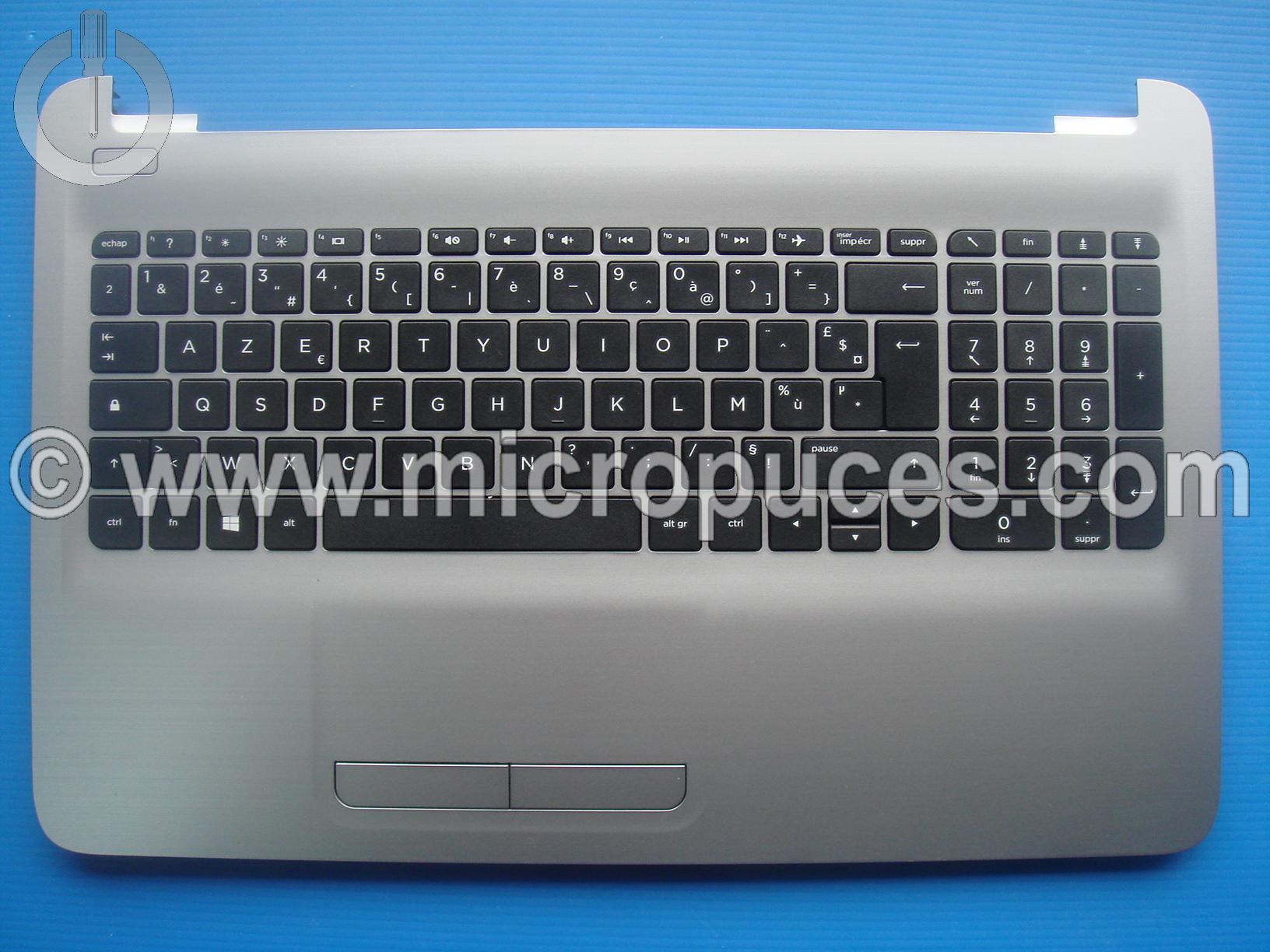 Clavier + plasturgie de dessus grise pour HP Pavilion 15-a 15-b