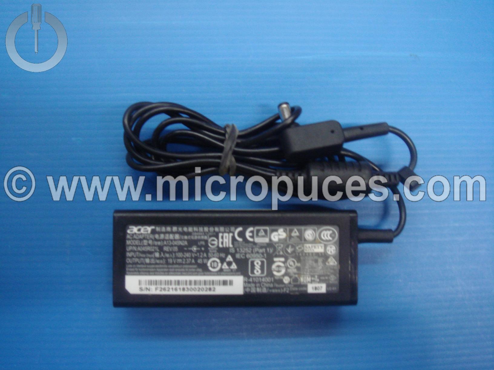 Chargeur Alimentation 45W pour ACER