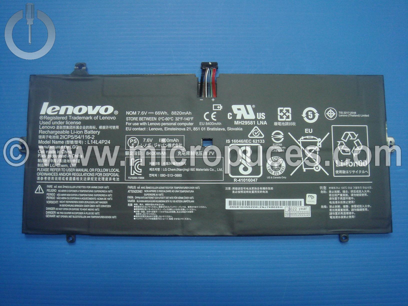 Batterie L14M4P24 pour LENOVO Yoga 900