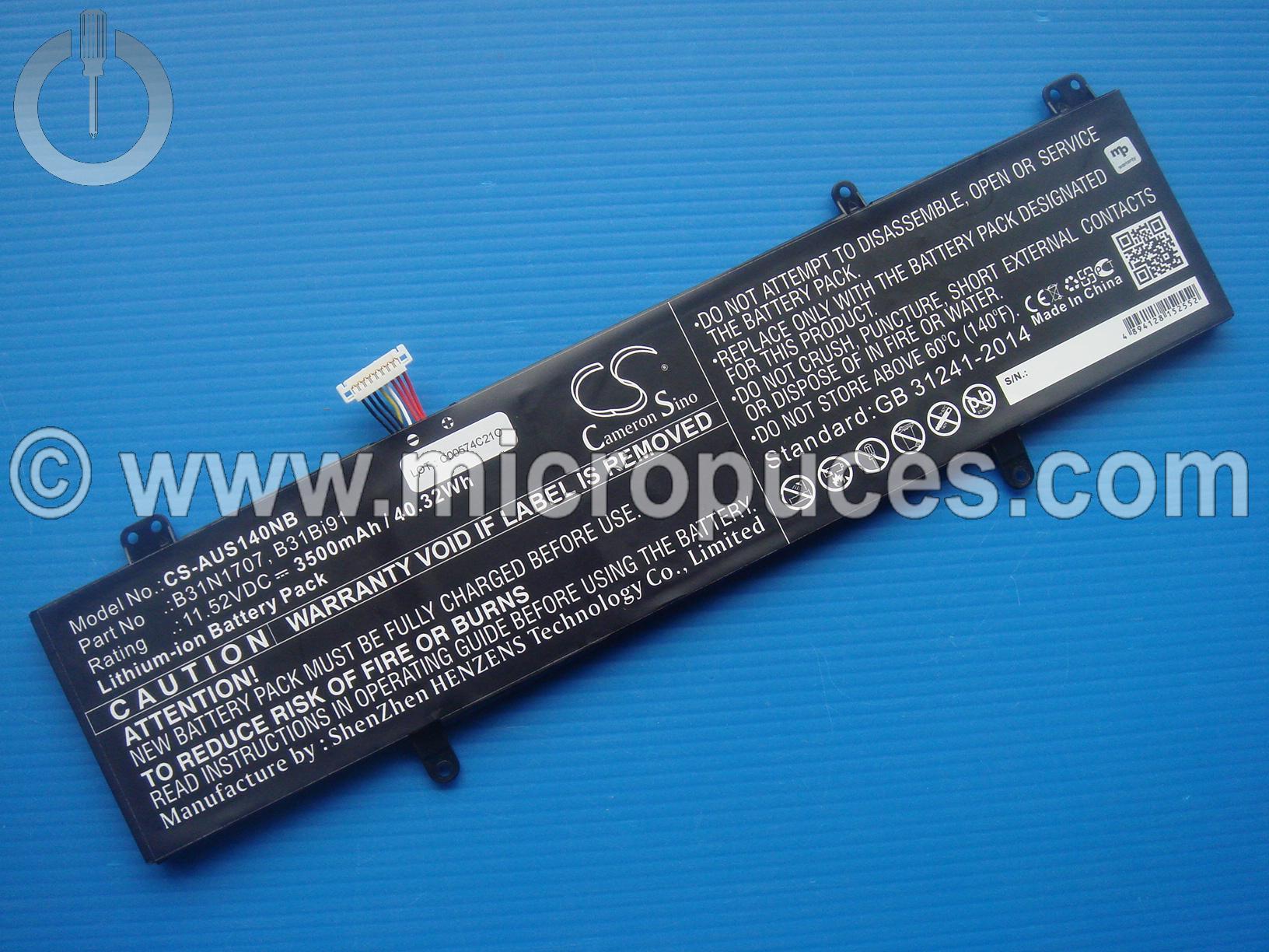 Batterie de remplacement pour ASUS S410U