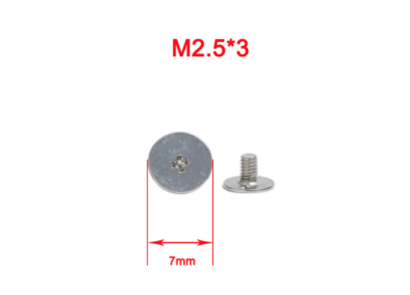 Lot de 5 vis à tête plate pour fixation charnières