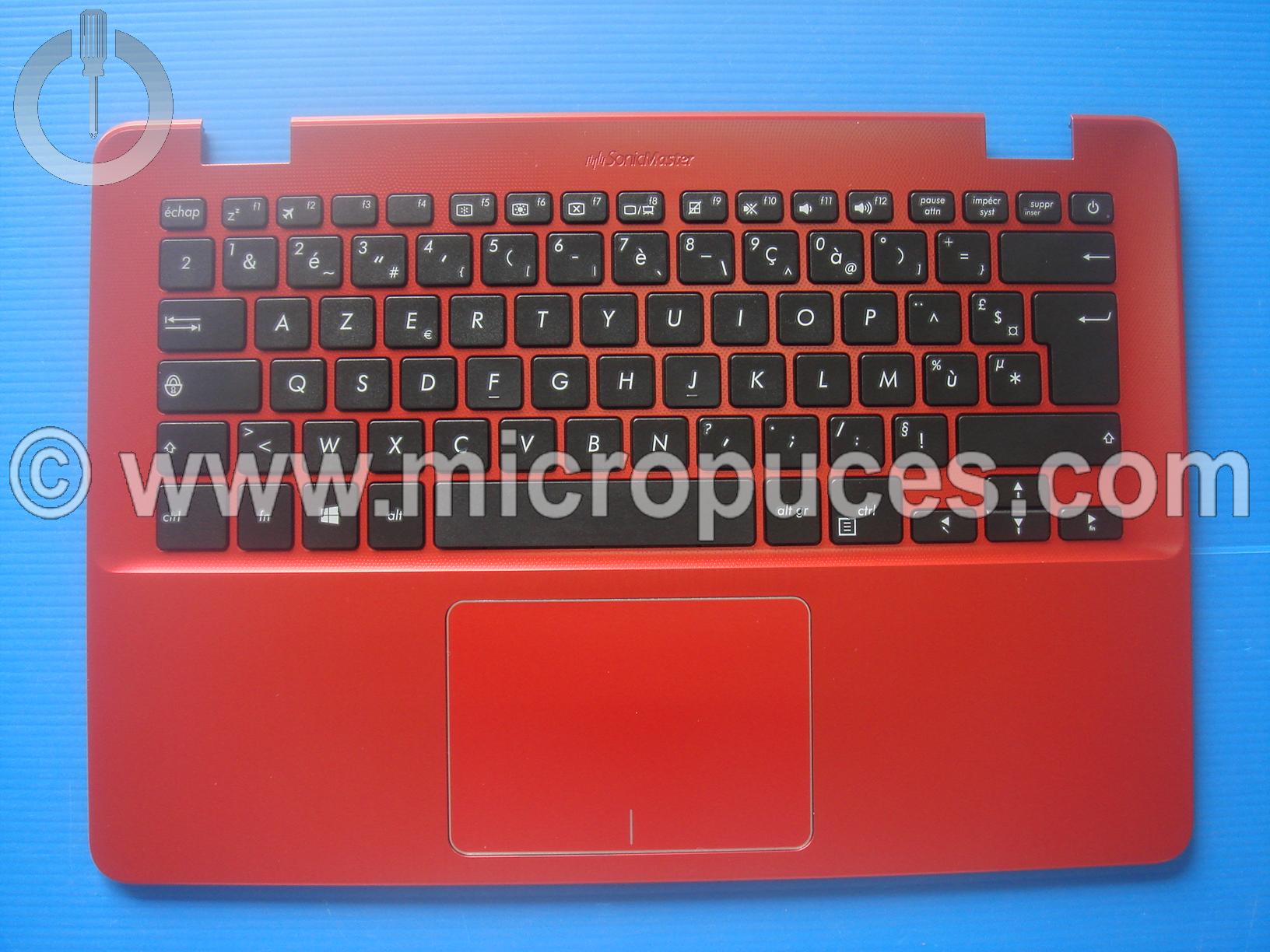 Clavier  + plasturgie de dessus pour ASUS Vivobook X405 rouge