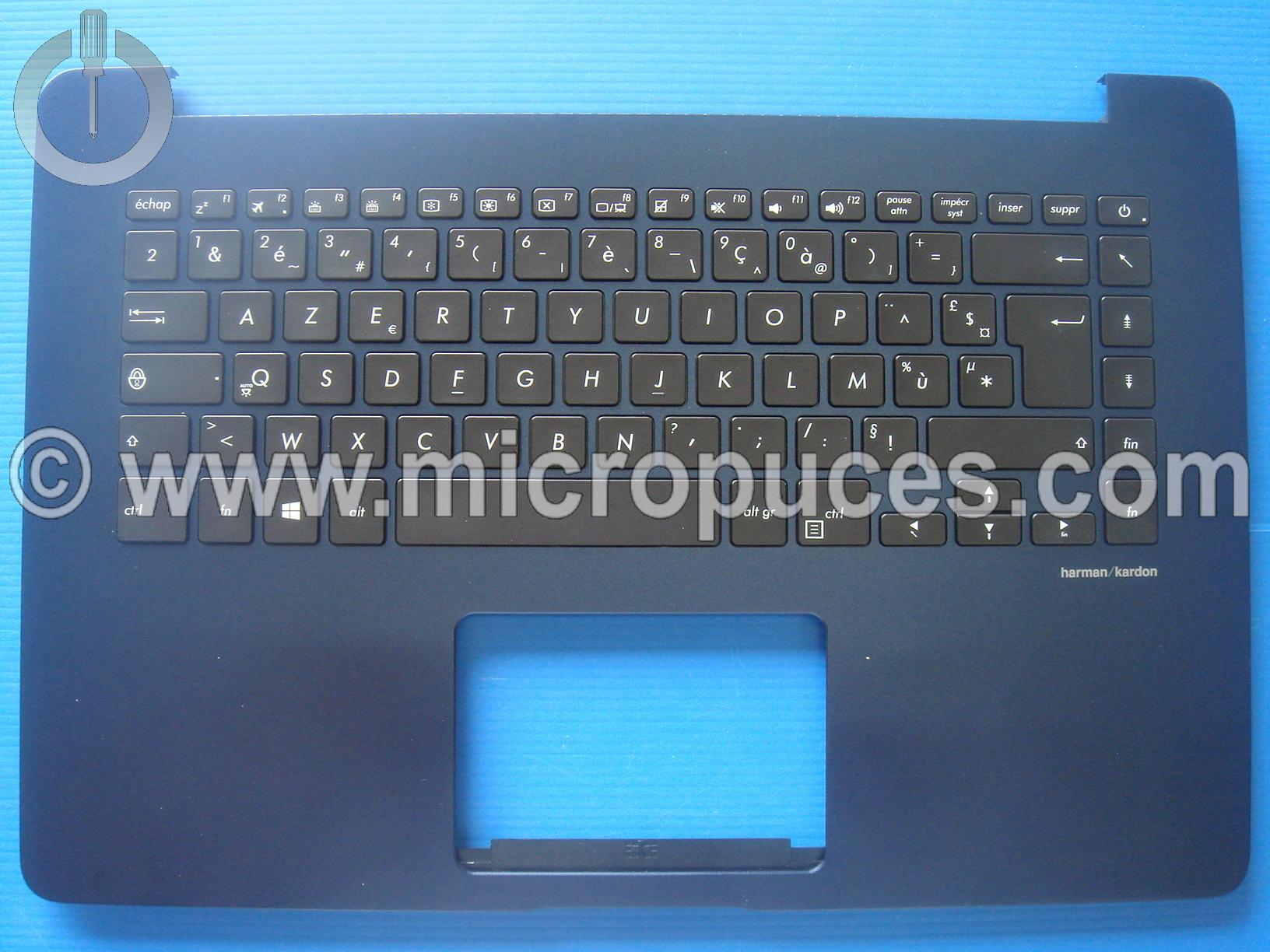 clavier + plasturgie de dessus pour Asus UX530 bleu (touches noires)