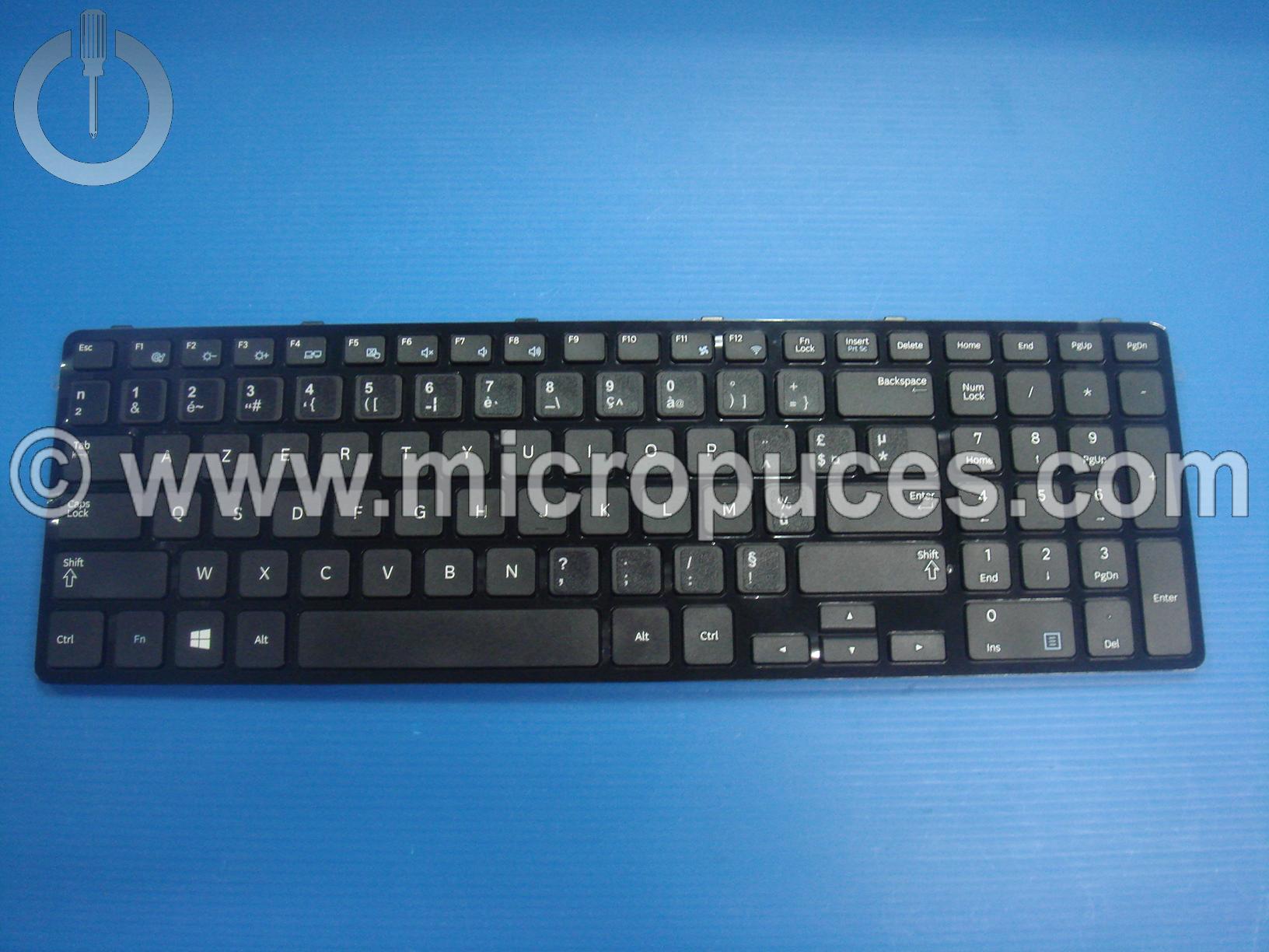 Clavier AZERTY Noir pour SAMSUNG NP350E7C ( Vinyle )