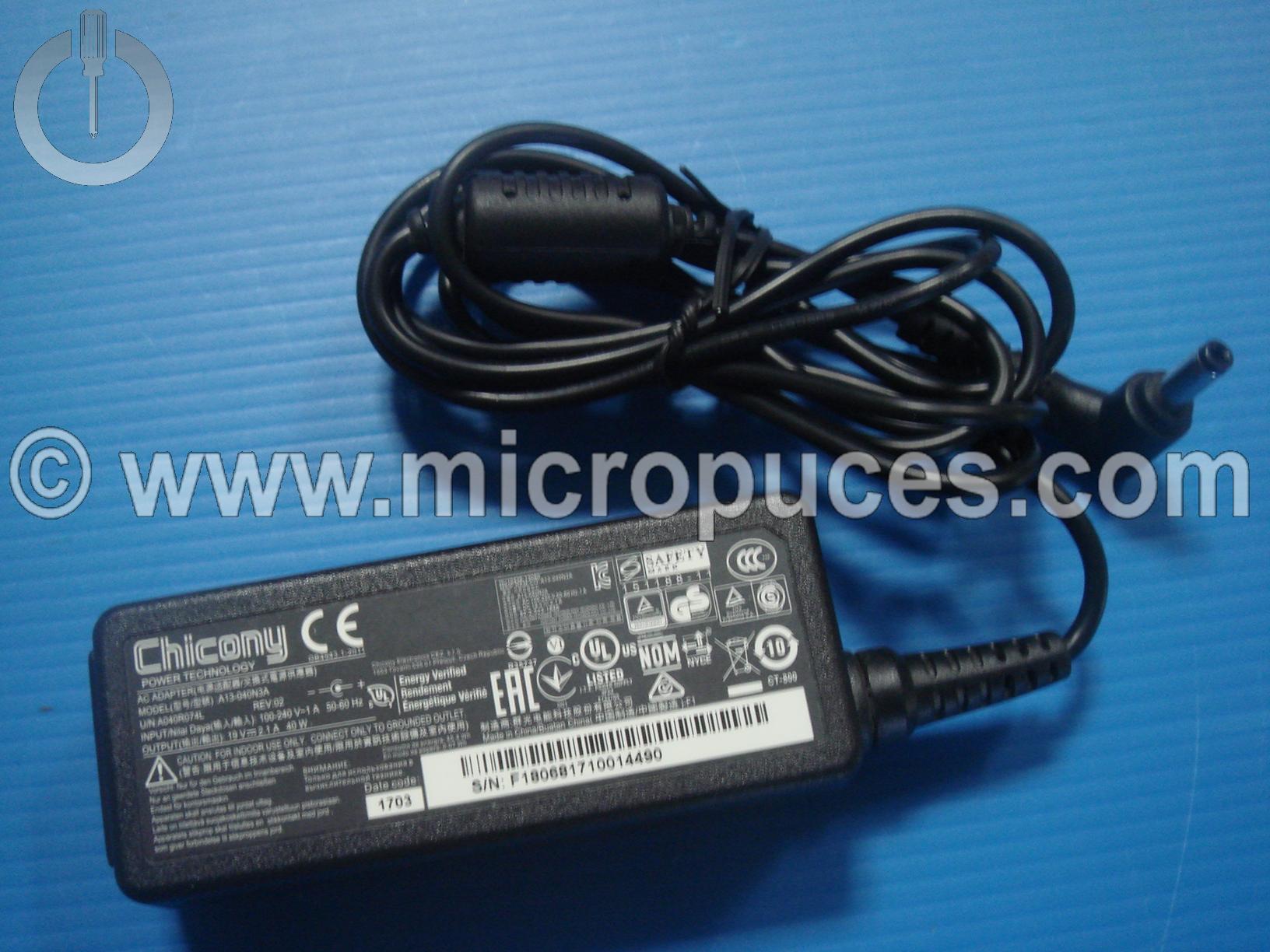 Chargeur Alimentation 19V 2.1A pour ACER Aspire E1 E5 V3