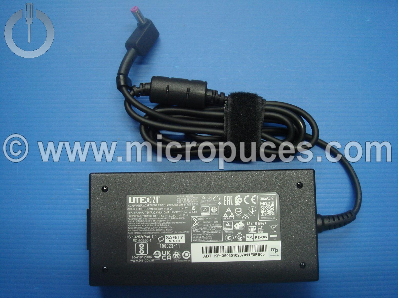 Alimentation NEUVE ACER 135W 19.5V