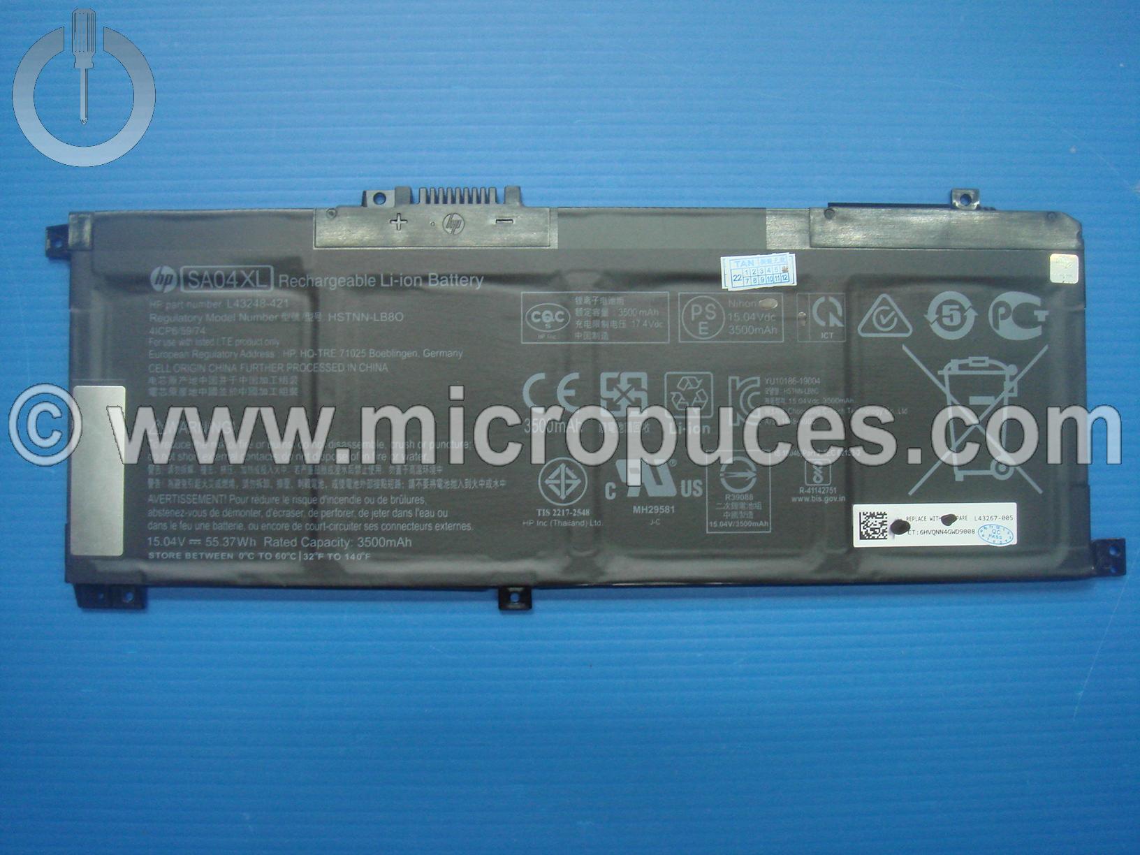 Batterie d'origine  HP SA04XL