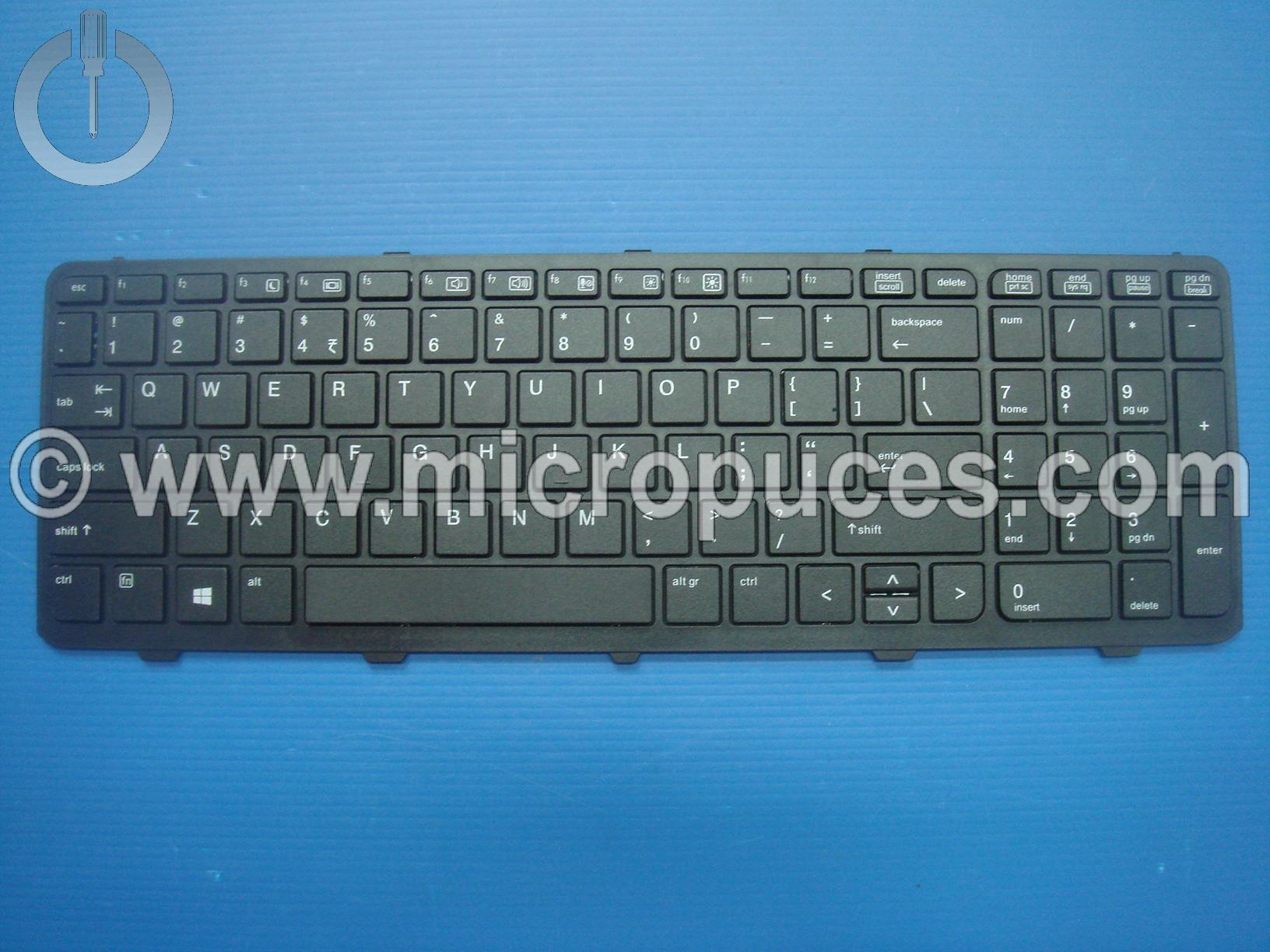 Clavier QWERTY pour HP Probook 450 470 G0 G1 G2 non rtro clair