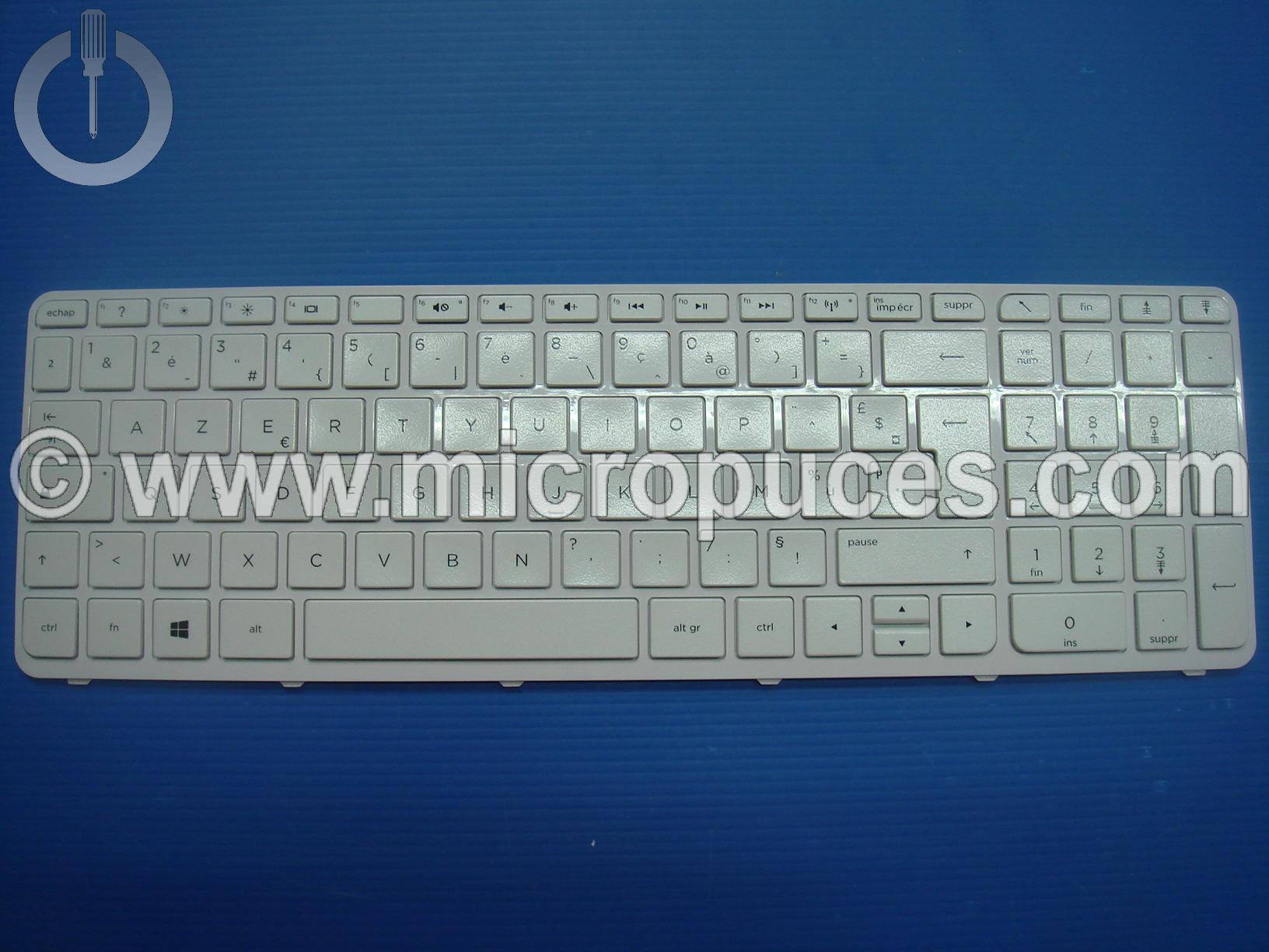 Clavier AZERTY blanc pour HP Pavilion 15-nxxxxx 15-exxxxx