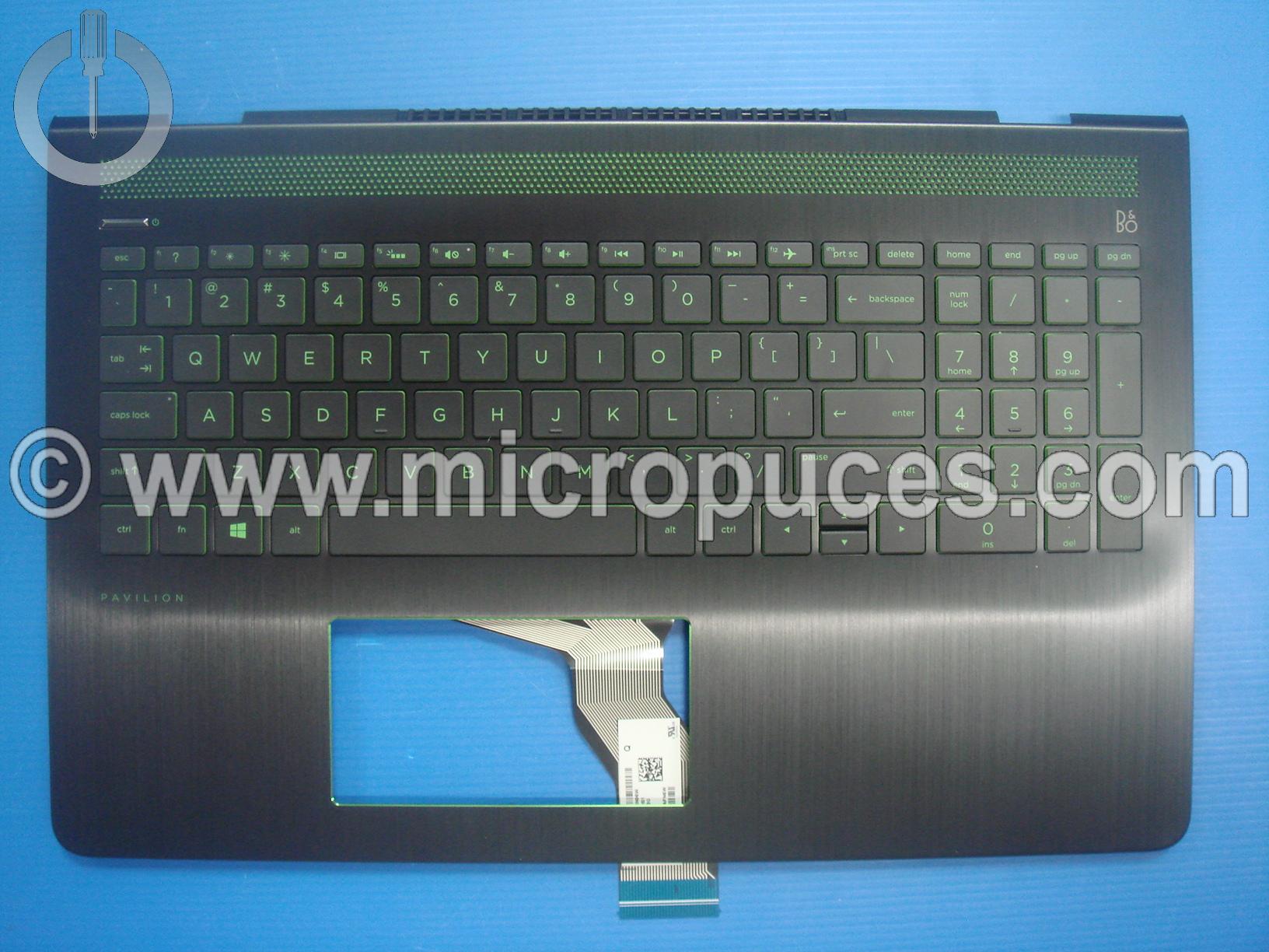 Plasturgie de base + clavier QWERTY US pour HP 15-CB