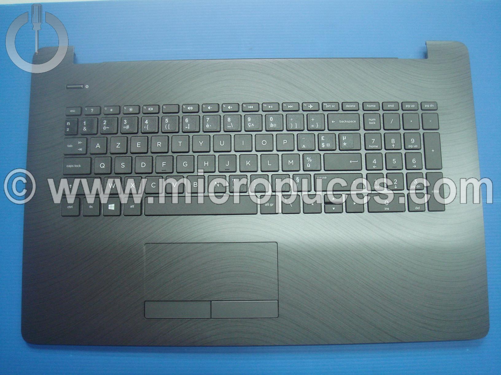 Clavier + plasturgie de dessus noir-argent pour HP Pavilion 17-bs 17-ak ( Vinyle )